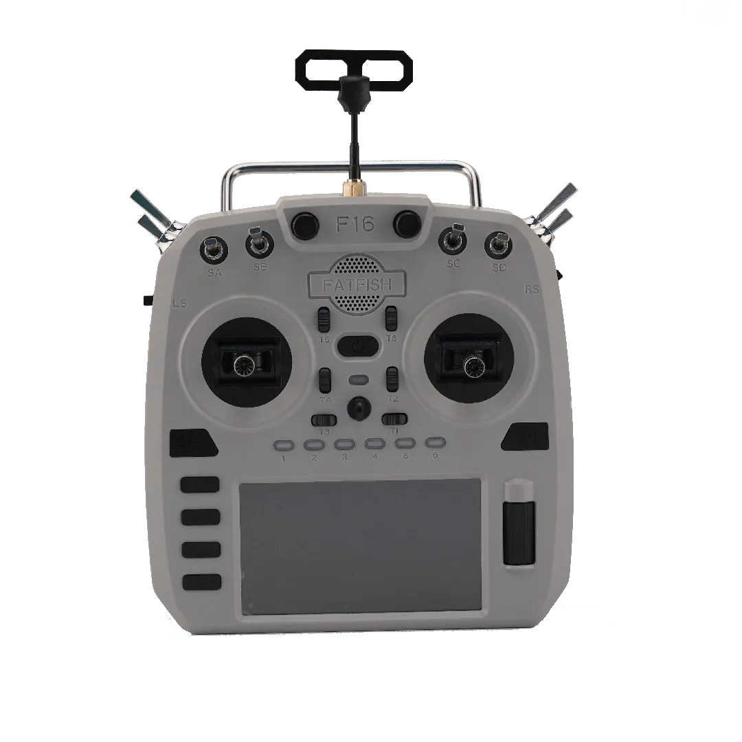 FATFISH F16 16CH Radio Controller with EdgeTX, Built-in ELRS Module & 4.3