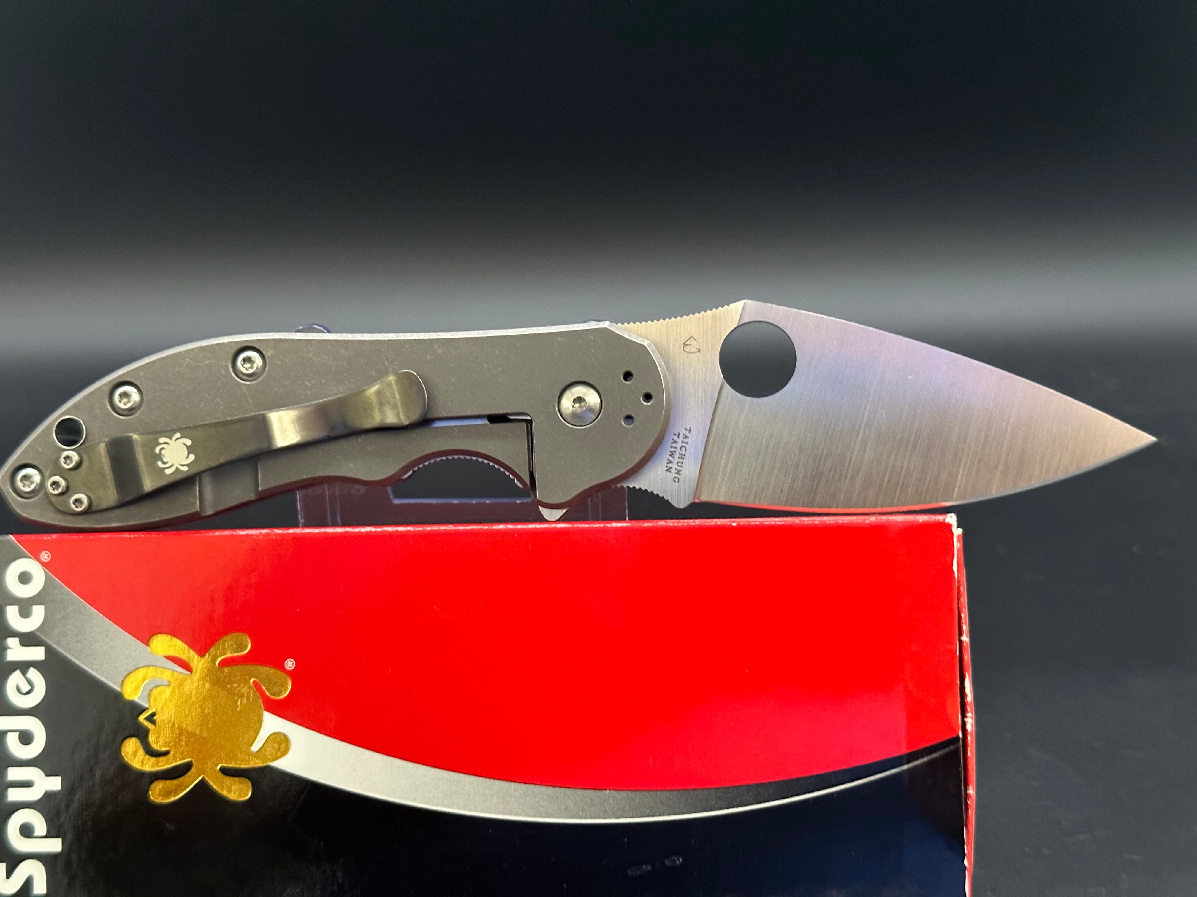 Spyderco Domino Carbon Fiber Folding Knife - EDC Pocket Knife for Outdoor, Camping & Everyday Carry
