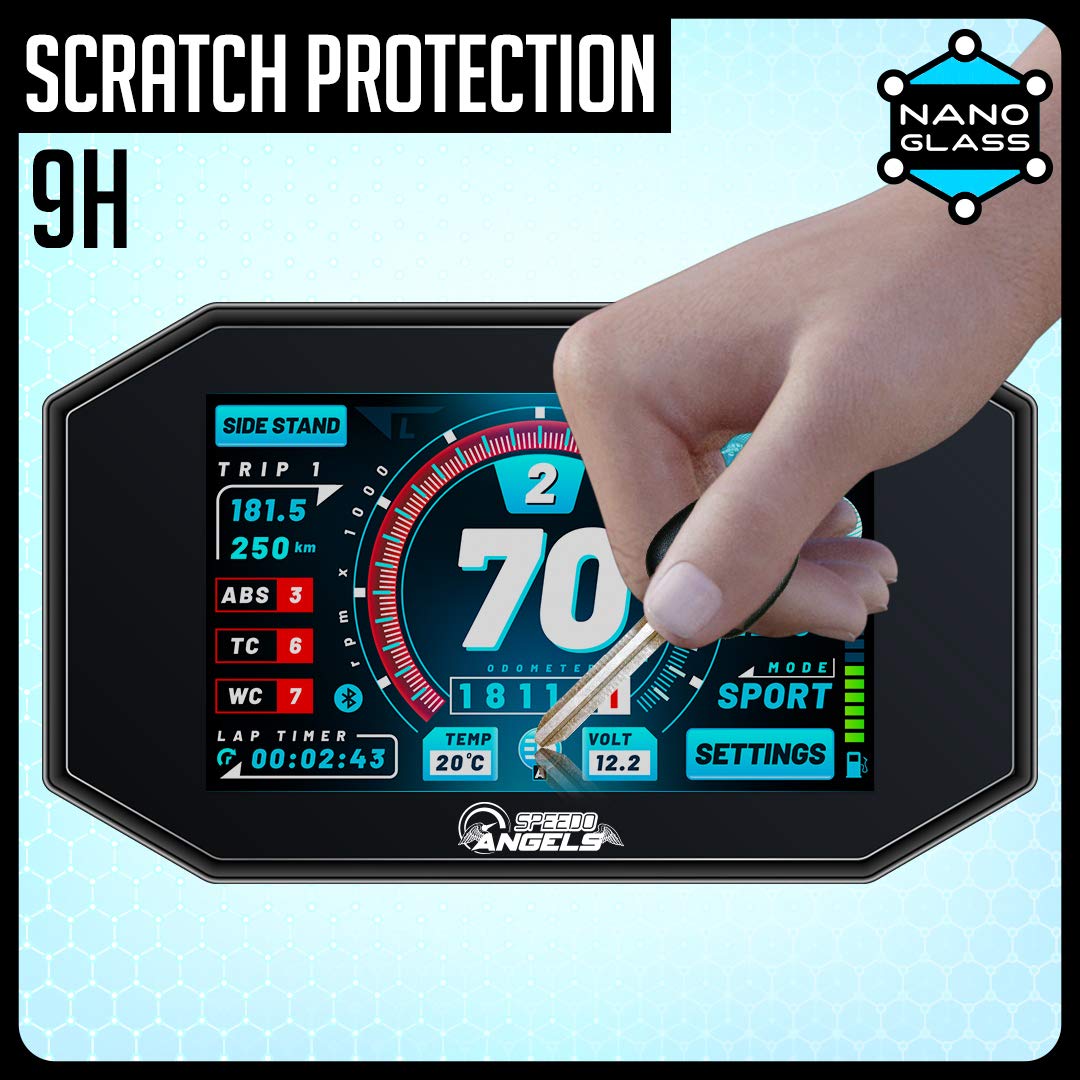 SpeedoAngels Nano Glass MT-125 Dashboard Protector (2020+) - 2 Pack for Motorcycle Protection