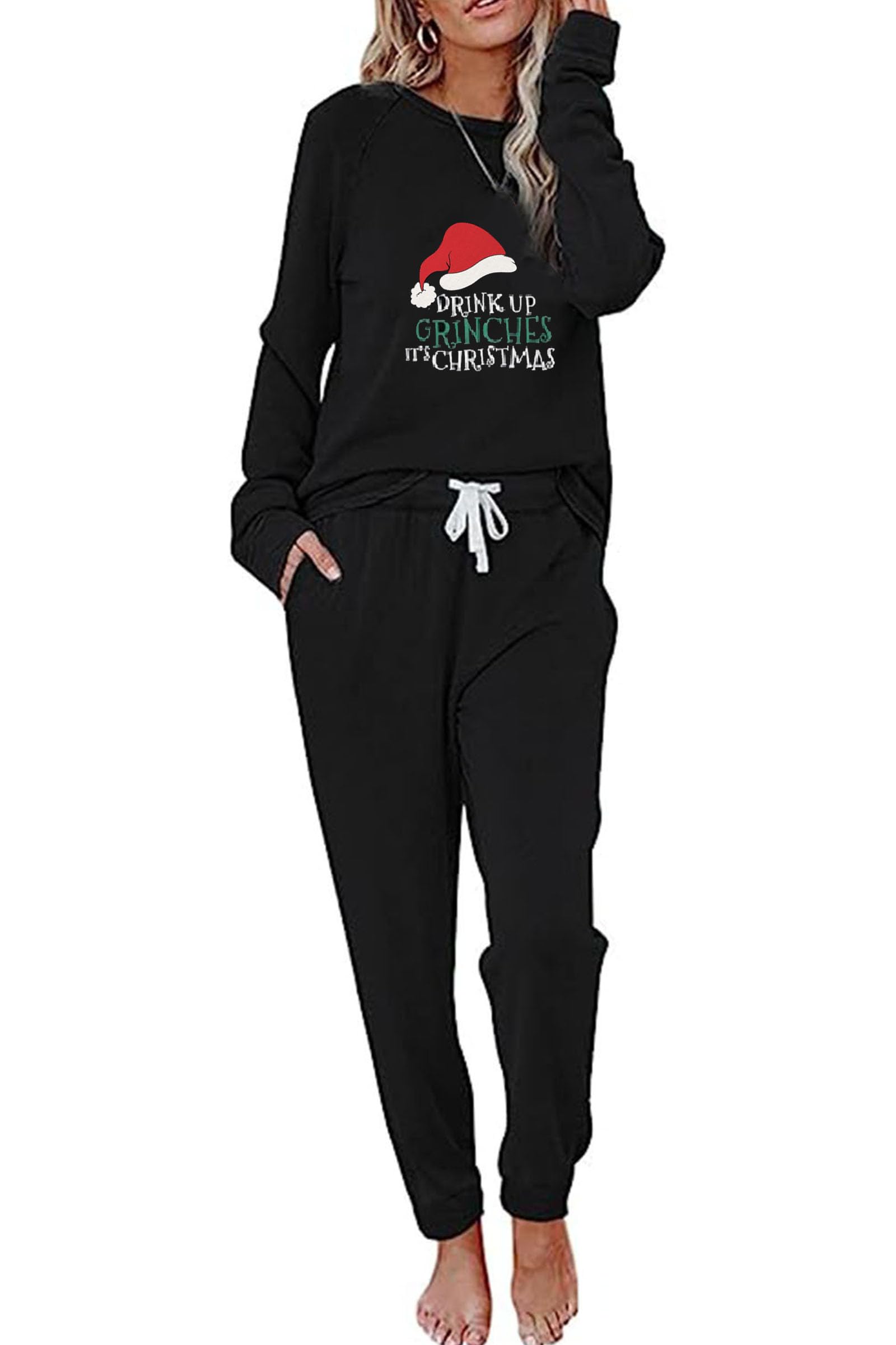 Women's Christmas Two-Piece Pajama Set - Cozy Lounge Wear with Joggers & Top - Perfect for Holiday Gifts, Family Matching Outfits & Winter Relaxation