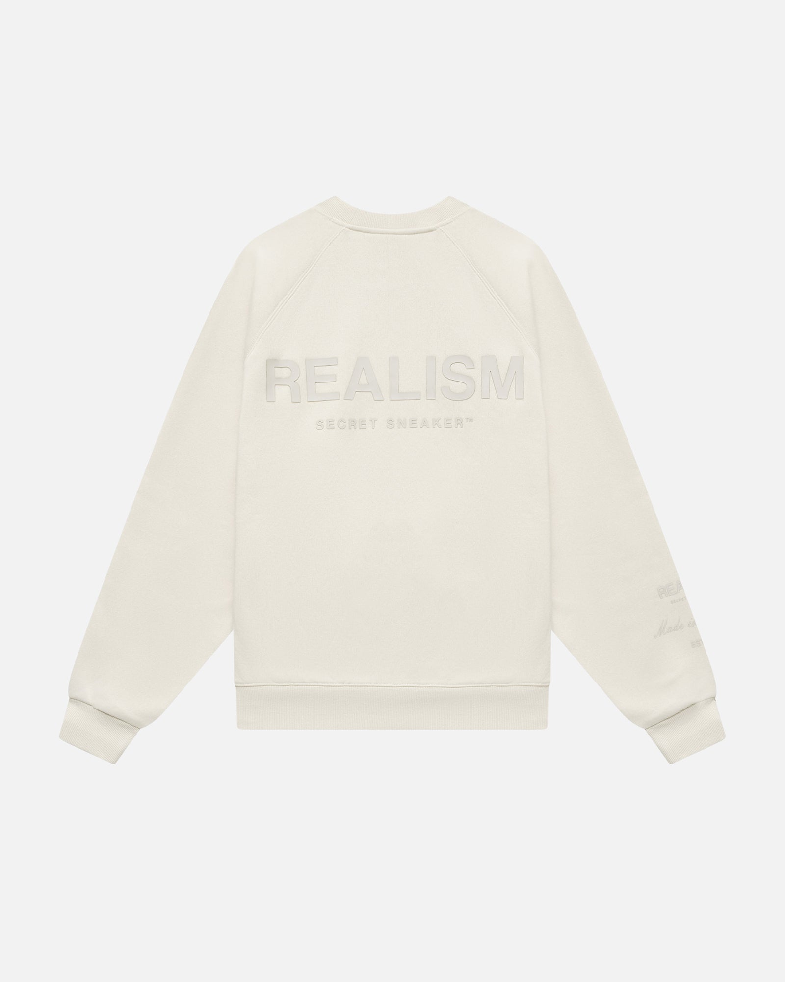 SSS Realism Radiant Crewneck Sweatshirt - Ivory | Soft & Stylish Pullover for Women & Men | Perfect for Casual Wear, Loungewear & Street Fashion