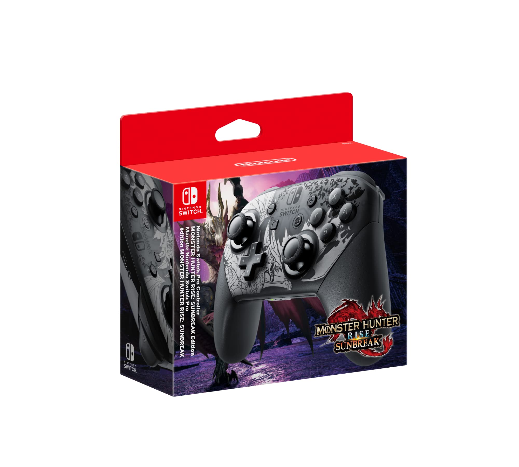 Nintendo Switch Pro Controller - Monster Hunter Rise: Sunbreak Edition - Wireless Gamepad for Switch/Switch OLED - Perfect for Gaming, Travel & Home Entertainment