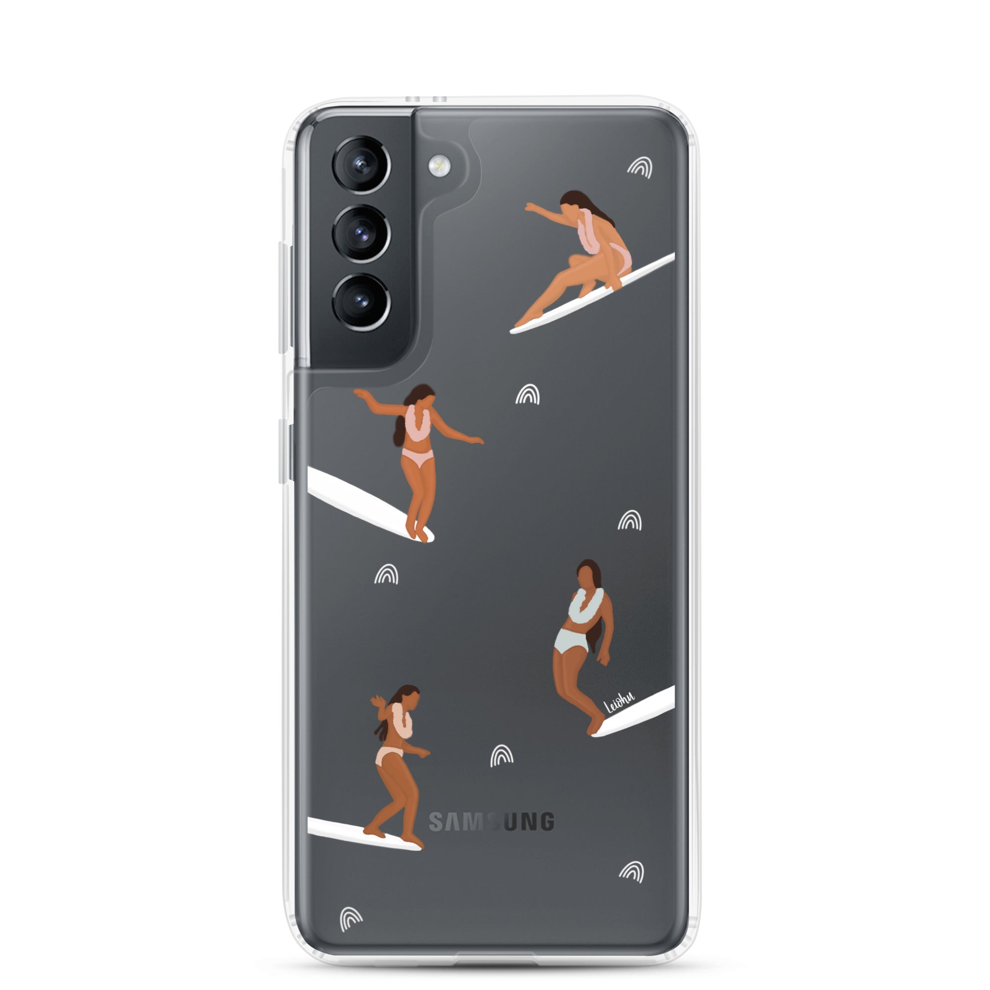 He'e Nalu Clear Protective Case for Samsung Galaxy - Slim Scratch-Resistant Cover for Everyday Use, Travel & Outdoor Activities