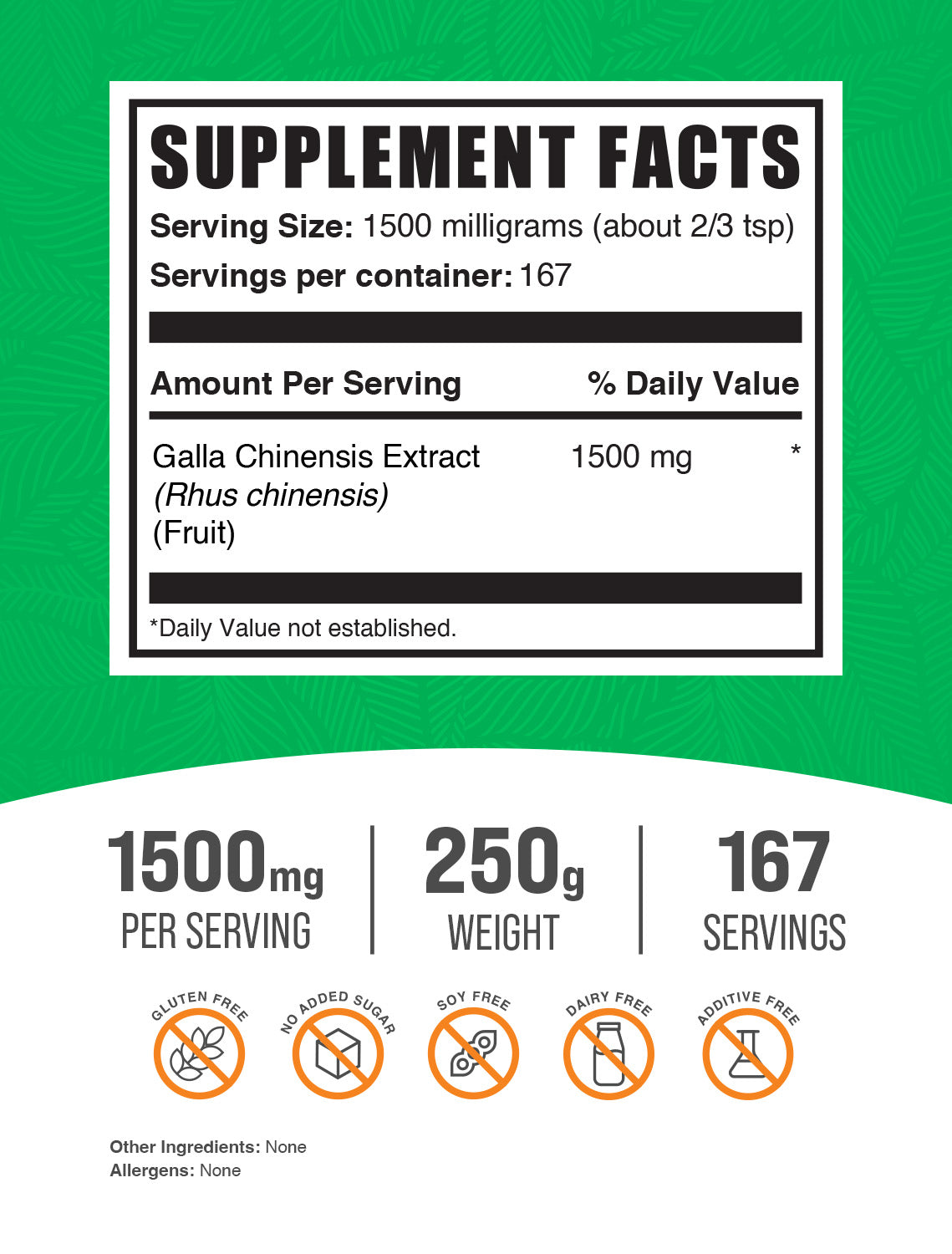 Premium Galla Chinensis Extract Powder - 100% Pure & Natural, High-Quality Herbal Supplement for Immune Support & Digestive Health - Perfect for Tea, Capsules & DIY Skincare Recipes