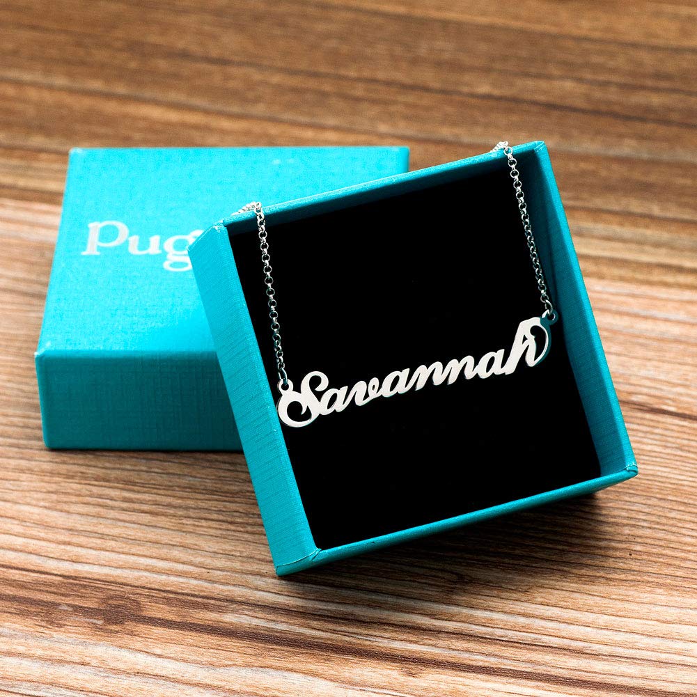 Custom 925 Sterling Silver Name Necklace for Girls - Gift & Everyday Wear