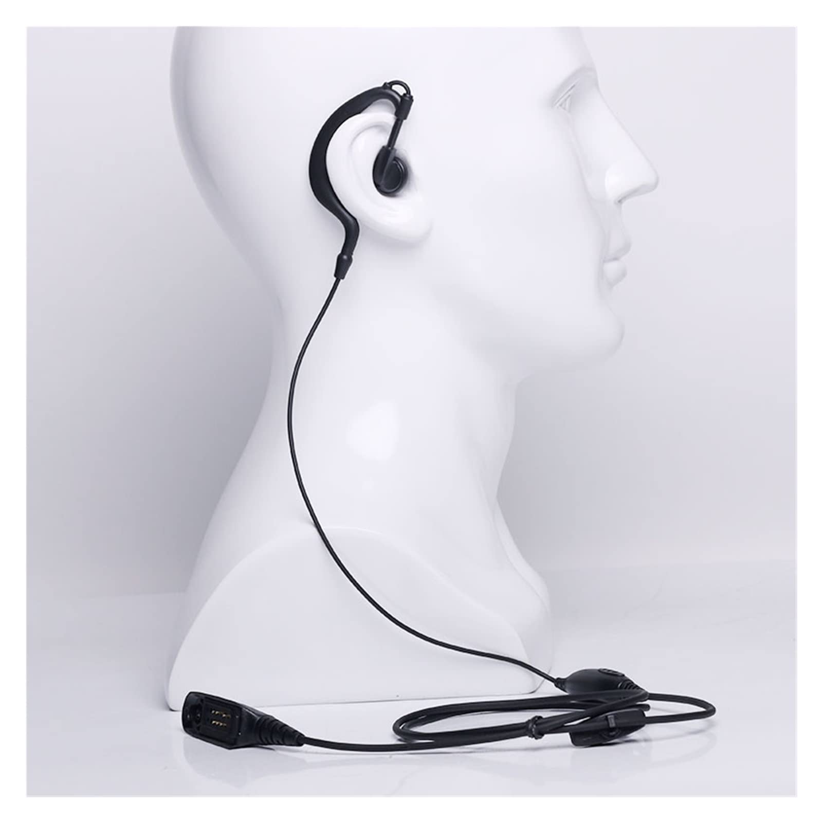 BMINO PTT Earpiece Headset Compatible with Motorola HT750 HT1250 GP328 GP329 GP340 GP380 MTX850 PRO5150 Walkie Talkie - Secure & Comfortable Radio Earhook for Security, Construction, and Outdoor Adventures