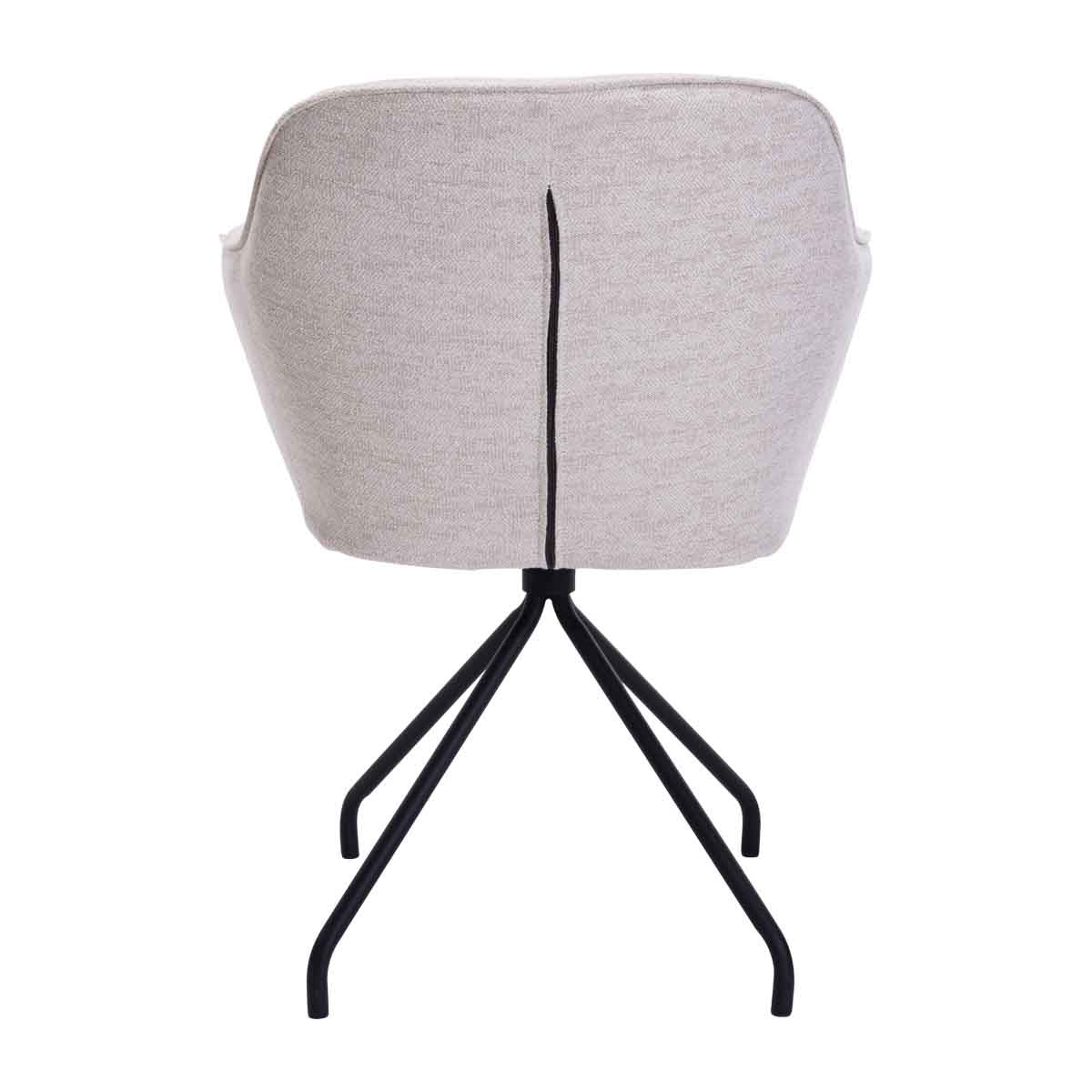 Levi Swivel Fabric Dining Arm Chair - Modern Upholstered Accent Chair for Kitchen, Dining Room & Office - Comfortable & Stylish Home Furniture