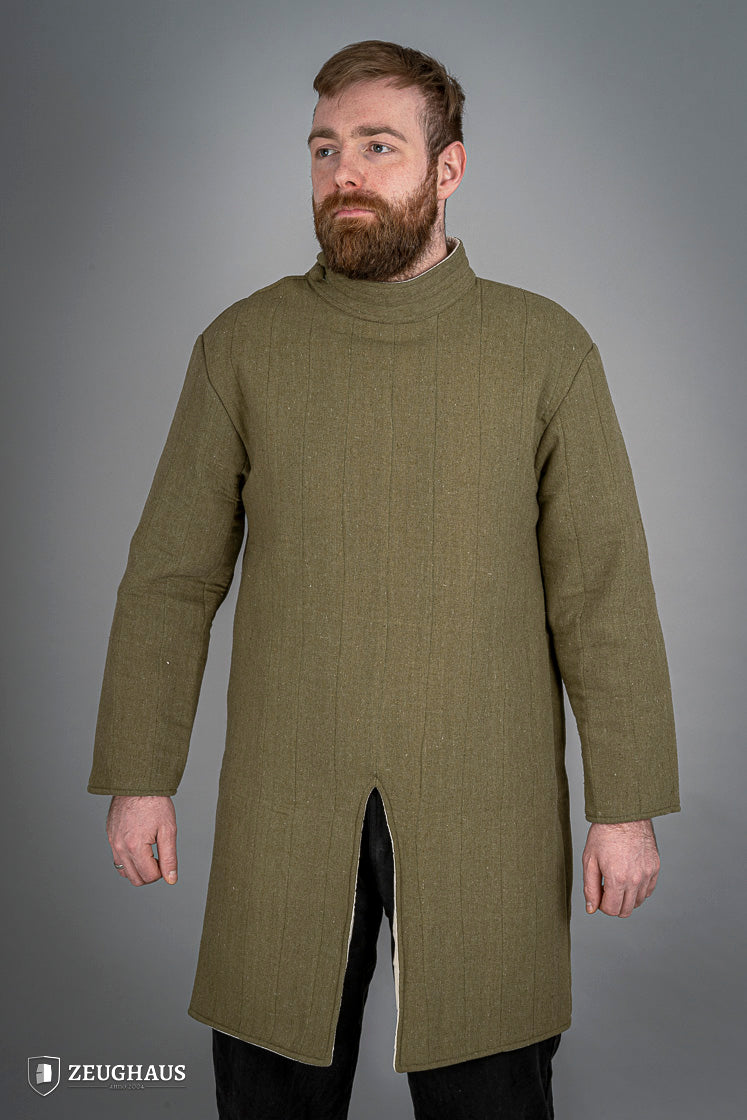 Medieval Infantry Gambeson Green - Historical Armor for LARP, Reenactment & Cosplay | Perfect for Renaissance Fairs & Battle Reenactments