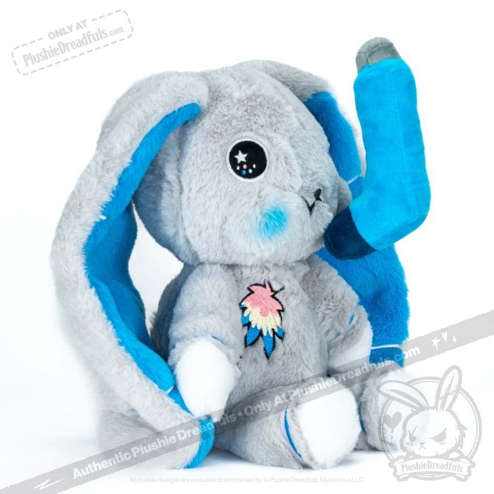 Plushie Dreadfuls Asthma Rabbit - Soft Stuffed Animal Toy for Kids with Asthma Awareness | Cute Comfort Plush for Bedroom Decor, Gift for Children with Breathing Conditions