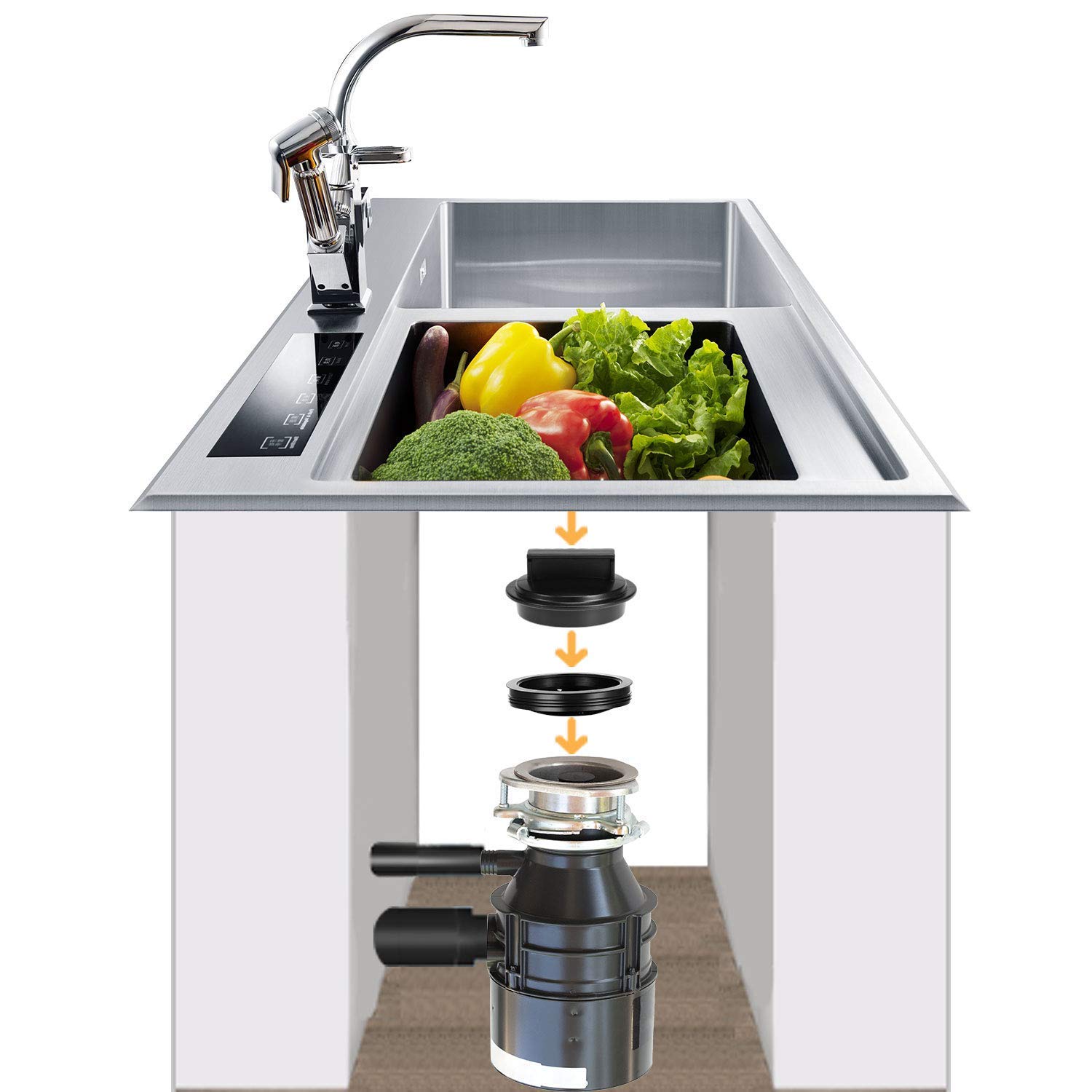 **2-Pack Garbage Disposal Splash Guard & Sink Stopper – 3 1/8 Inch Baffle for Waste King, Whirlaway, Sinkmaster & GE Models – Prevent Mess & Odors in Kitchen Sink**    *(Use Case: Ideal for keeping your kitchen sink clean, reducing food splashes, and blocking odors from garbage disposal units.)*
