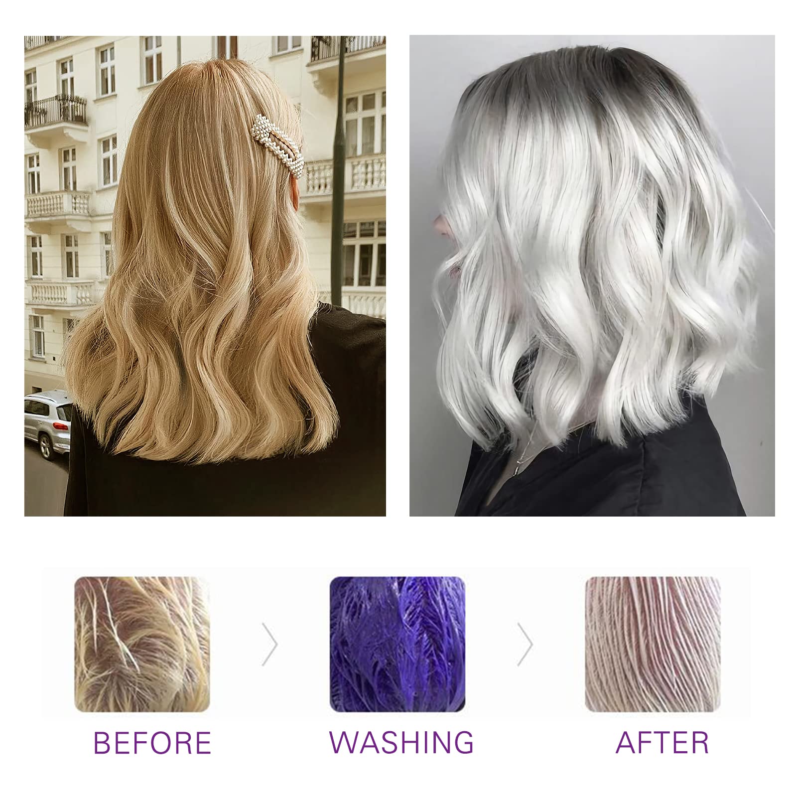 Purple Shampoo for Blonde Hair - Sulfate-Free, Argan Oil & Keratin, 16.9oz | Fights Brass & Yellow Tones