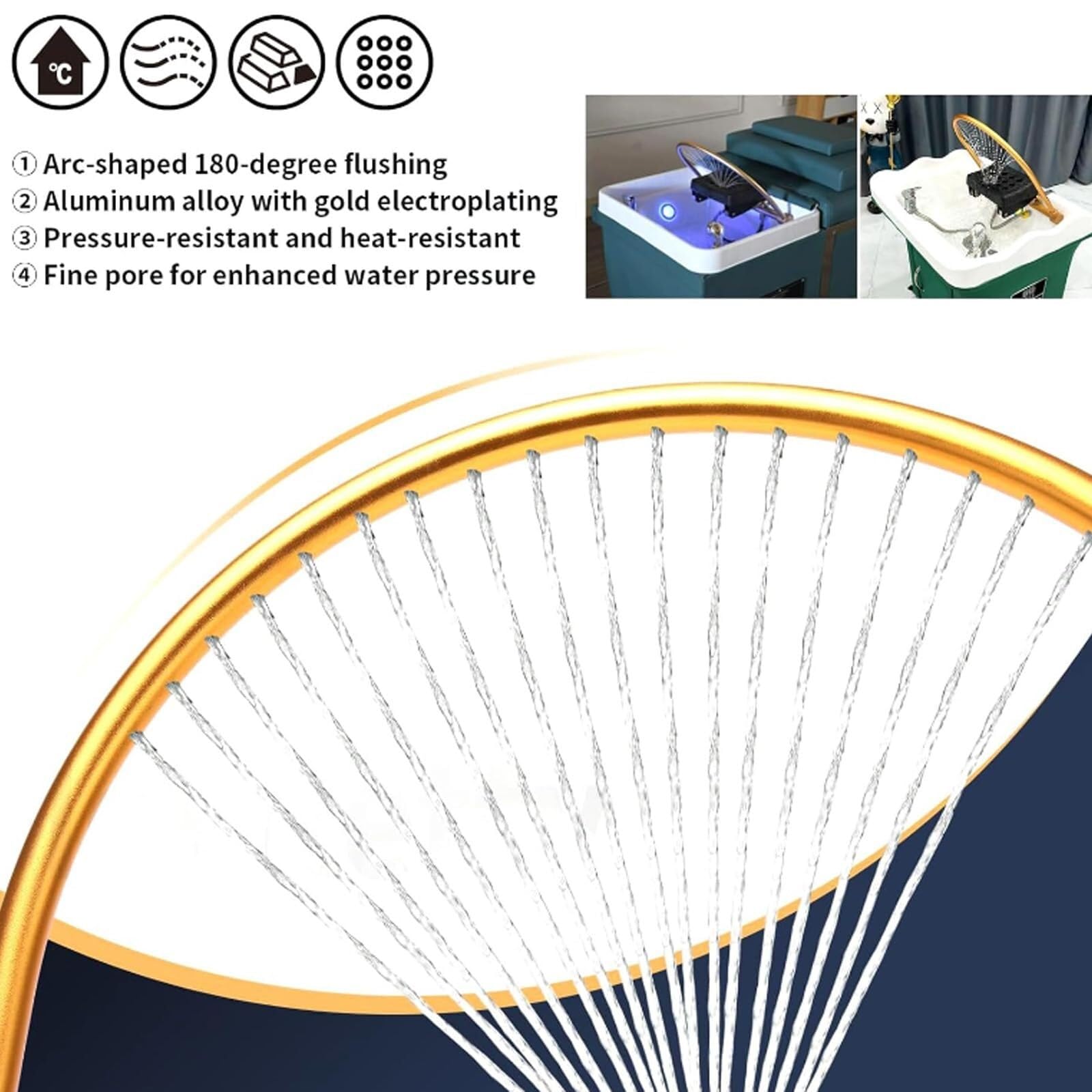 Professional Salon Head Spa Equipment - Adjustable Shampoo Bed with Fumigation Hair Treatment System | Perfect for Hair Washing, Scalp Care & Relaxation Therapy | Salon & Home Spa Use