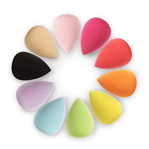 Zirak 10-Piece Makeup Sponge Set - Soft Beauty Blender Sponges for Flawless Foundation & Concealer Application - Perfect for Professional Makeup Artists & Everyday Use