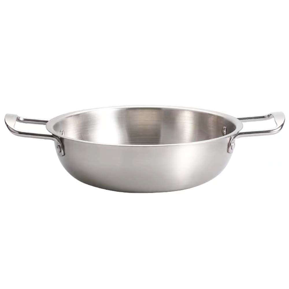 Korean Ramen Noodle Pot with Lid - 7.9 Inch Golden & Silver Instant Noodle Cooking Pot for Ramen, Soup, and Hot Meals - Perfect for Dorm, Office, and Camping Use