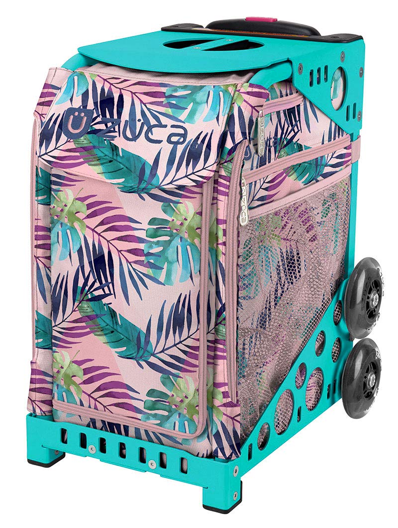 ZUCA Pink Oasis Sport Insert Bag with Turquoise Frame - Perfect for Gym, Travel & Sports Equipment Storage | Durable Backpack for Athletes & Fitness Enthusiasts