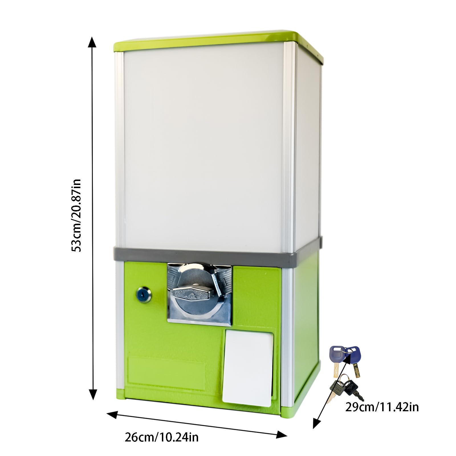 Commercial Candy Gumball Vending Machine - Capsule Toy Dispenser for Game Arcades, Retail Stores & Malls | Bulk Candy & Toy Vending Solution (Green) - Perfect for Arcades, Shopping Centers & Entertainment Venues