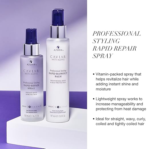 Alterna Caviar Anti-Aging Rapid Repair Spray 4.2 oz | Hair Repair Treatment for Damaged Hair | Perfect for Dry, Frizzy Hair & Heat Styling Protection