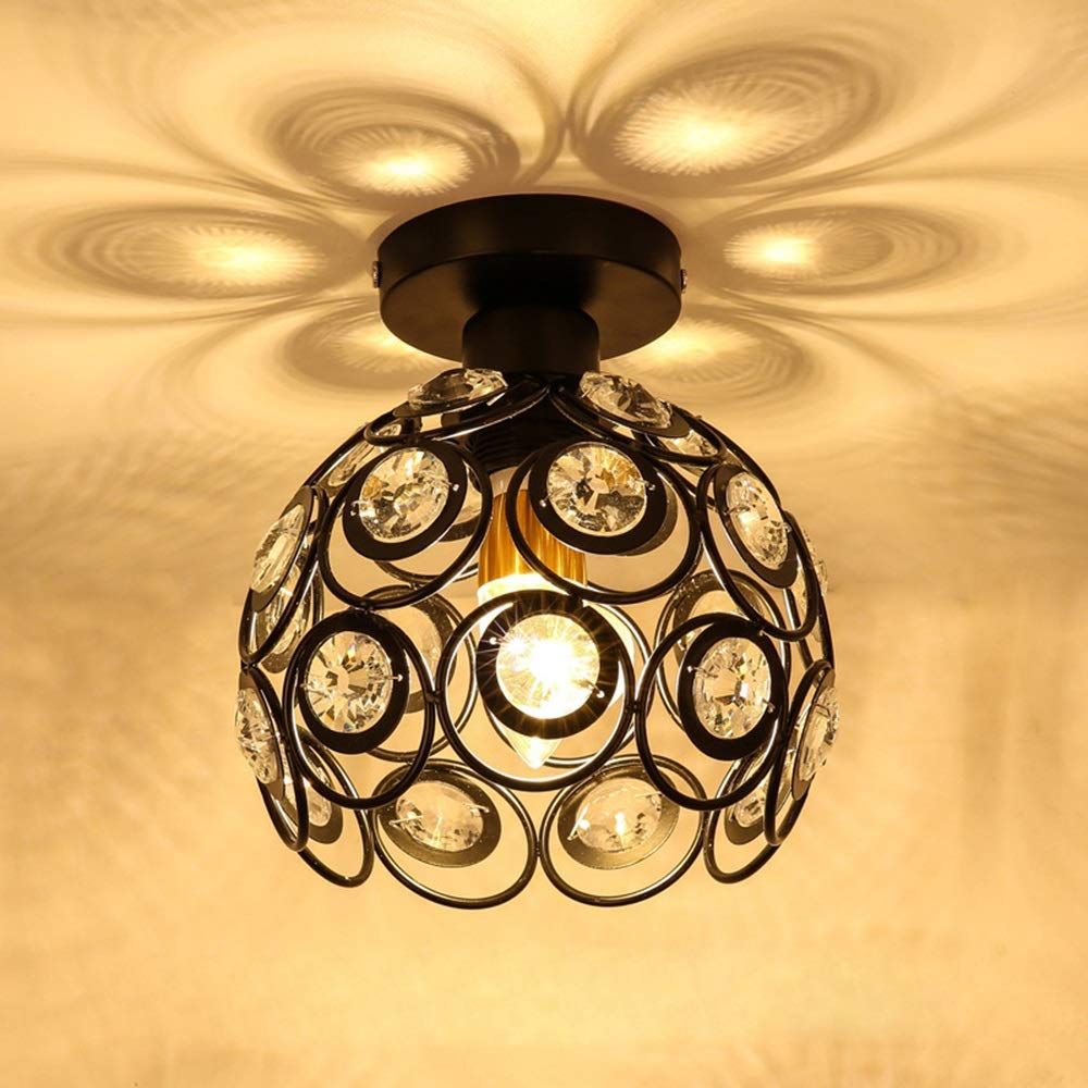 Modern Minimalist LED Corridor Stairs Ceiling Lights - Creative Openwork Design for Entrance, Balcony & Aisle - Energy Efficient Home Lighting (Black) - Perfect for Hallways, Staircases and Indoor Pathways