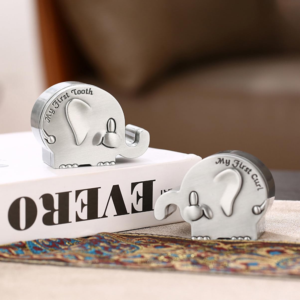 Cabilock 2 Pairs Kids Tooth Saver Organizer - Metal Silver Fairy Tooth Holder for Children | Perfect for Tooth Fairy Visits, Baby Teeth Keepsake & First Lost Tooth Memory