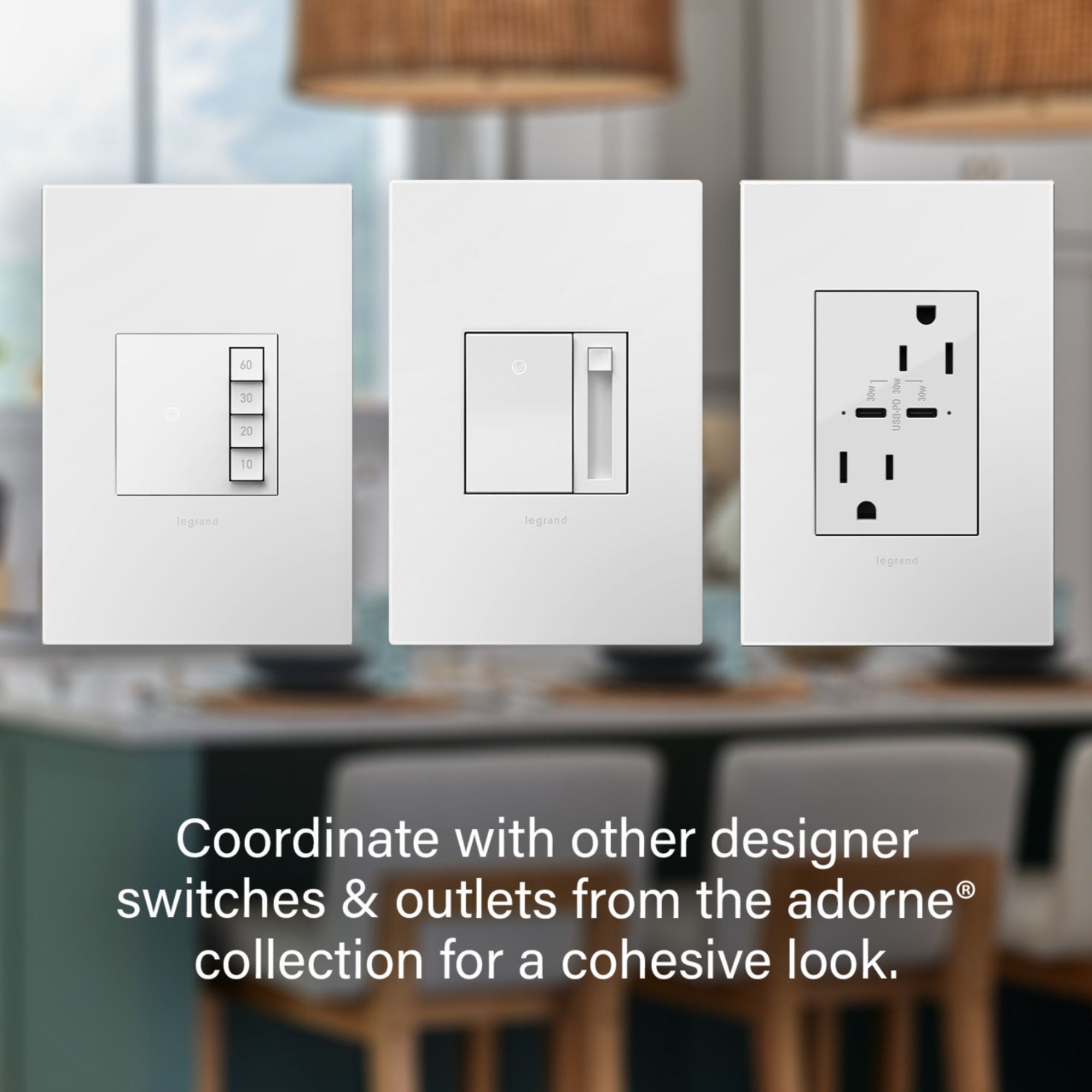 Adorne Paddle LED Advanced Dimmer Switch - 150W Single Pole/3-Way Compatible, Graphite Finish - Perfect for Bedroom, Living Room & Kitchen Lighting Control