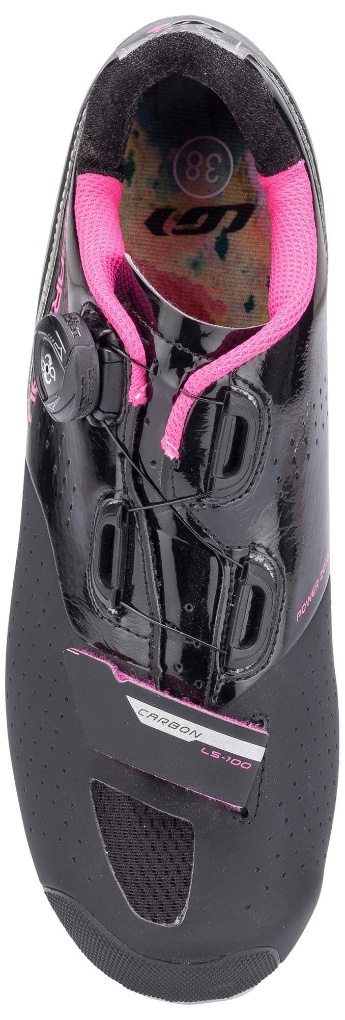 Louis Garneau Women’s Carbon LS-100 II Cycling Shoes - Size 43 - Black/Pink - Lightweight & Breathable for Road Biking & Indoor Training