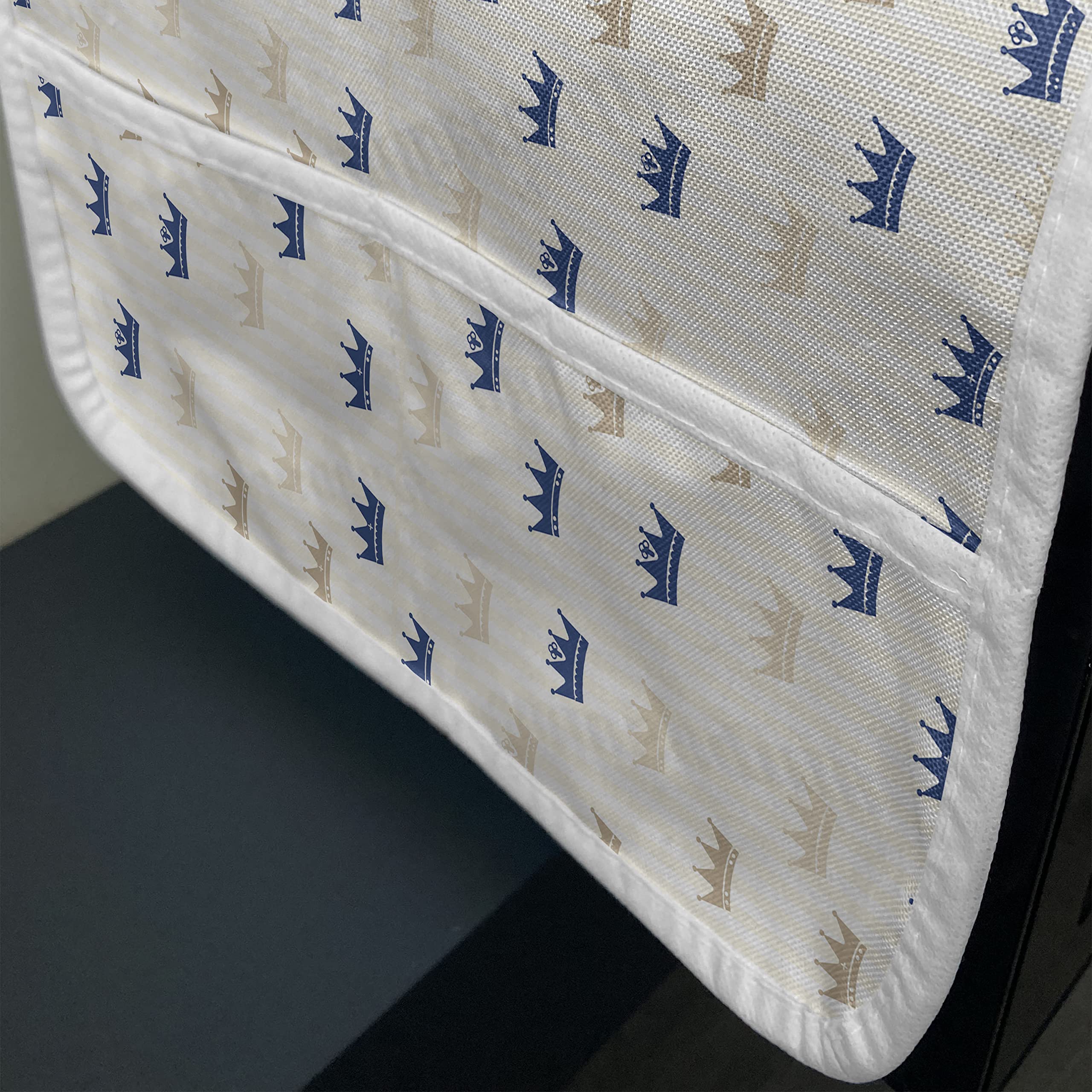Ambesonne Microwave Cover with Royal Crown Design - Waterproof Kitchen Organizer with Pockets, 36