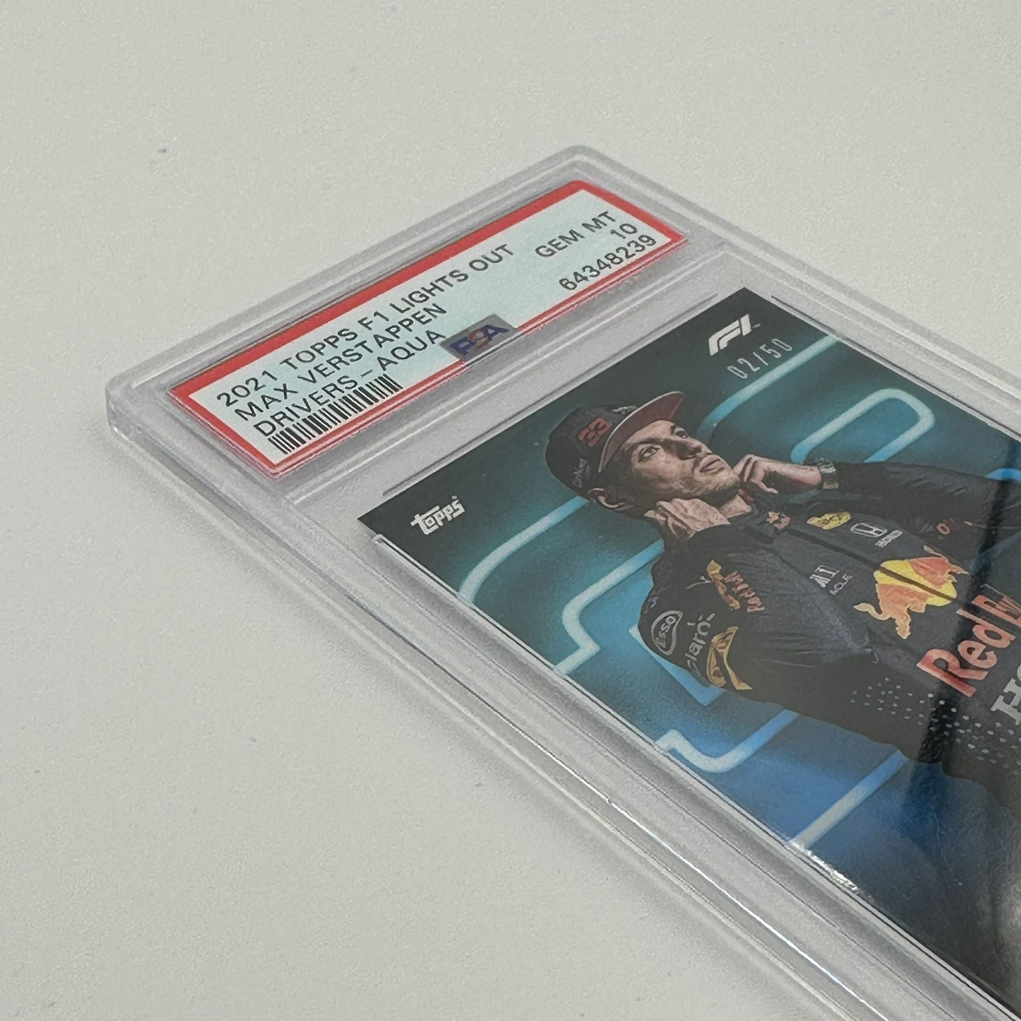 PSA 10 Graded 2002 Max Verstappen #02/50 Aqua Parallel Racing Card - Perfect for F1 Collectors and Motorsport Memorabilia Displays