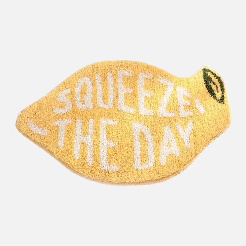 Funny Fruit Pun Flocking Floor Mats - Non-Slip Kitchen & Bathroom Rugs for Home Decor - Perfect for Housewarming Gifts & Cozy Home Accessories