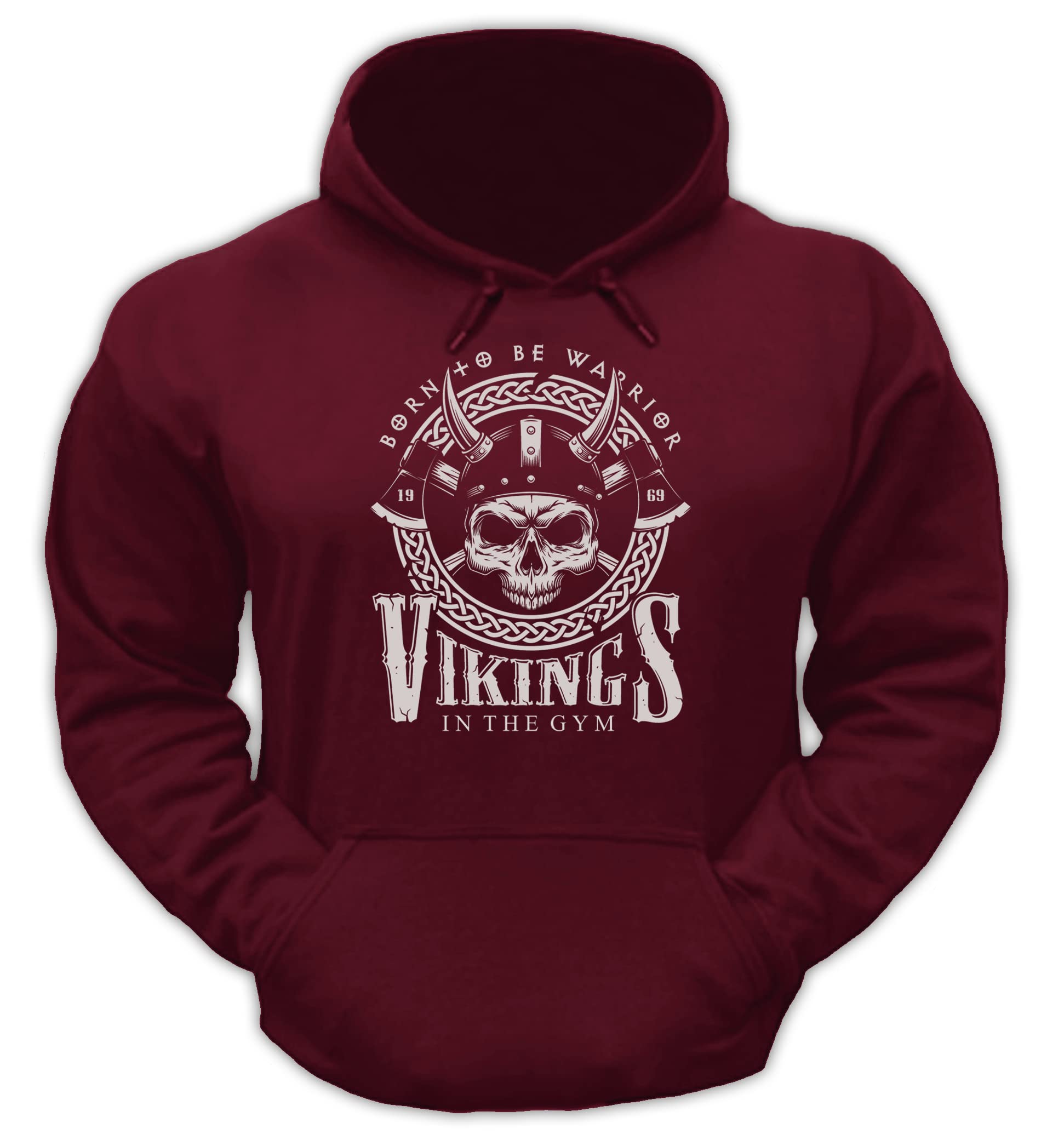 Bebak Men's Gym Hoodie - Who Trains Wins Pullover Hoodie for Bodybuilding & Training (Sizes S-5XL) | Perfect for Workouts, Gym Sessions & Casual Wear
