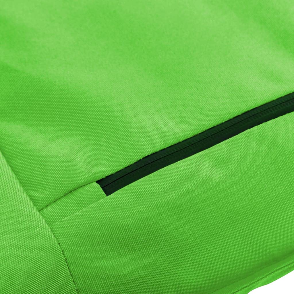 CHARMMA Foldable Sun Lounger - Durable Oxford Fabric, Green - Perfect for Beach, Poolside, and Outdoor Relaxation