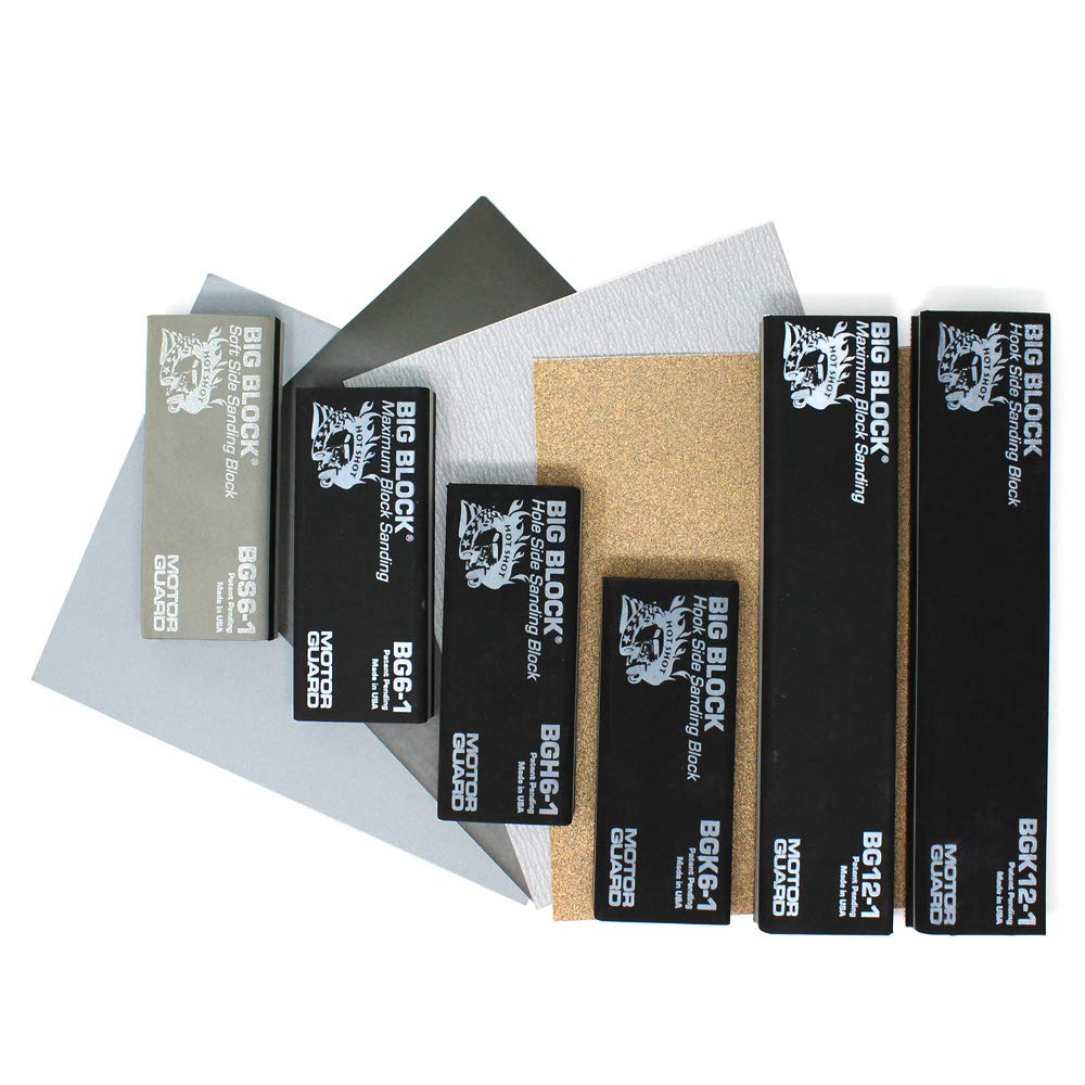 Motor Guard AP-4 Big-Block Sanding Block Set - 6 Piece Assortment for Woodworking, Auto Body & DIY Projects - Perfect for Smoothing, Sanding & Finishing Surfaces