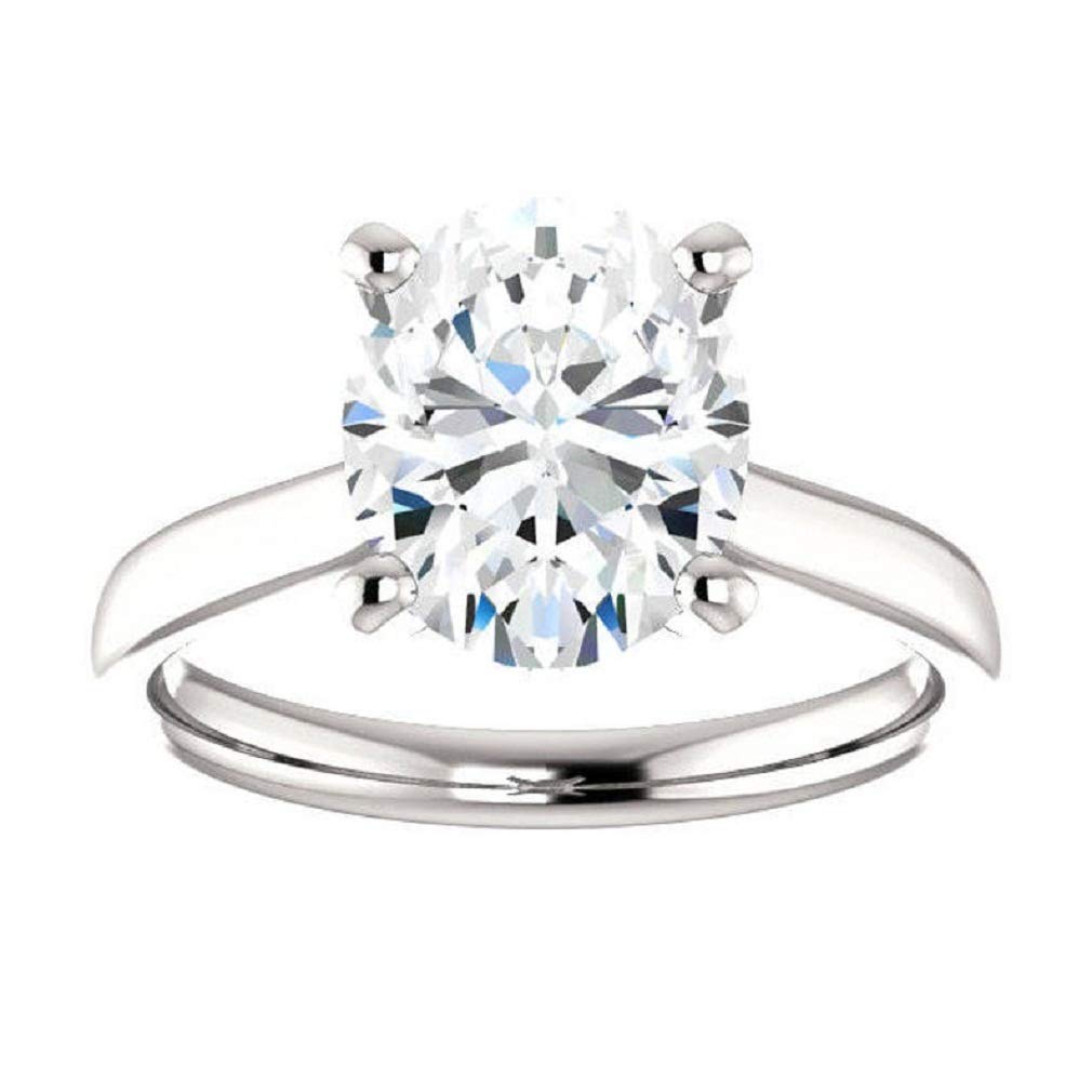 3.00Ct Cushion Cut Moissanite Engagement Ring - VVS1 Clarity 925 Sterling Silver Cathedral Wedding Ring - Perfect Gift for Proposal, Anniversary & Special Occasions
