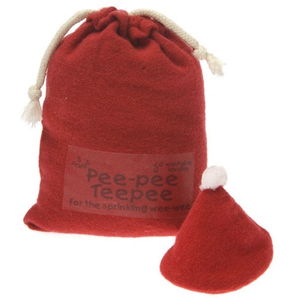 Beba Bean Santa Hat Peepee Teepee 5-Pack with Laundry Bag - Perfect for Baby Boys Holiday Photos & Diaper Changes