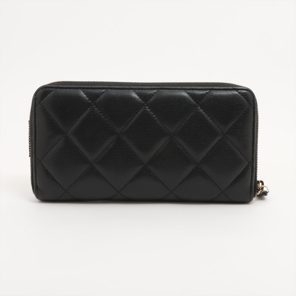 Chanel CC Logo Matelassé Lambskin Zip Round Wallet Black - Luxury Designer Women's Wallet for Everyday Use & Special Occasions