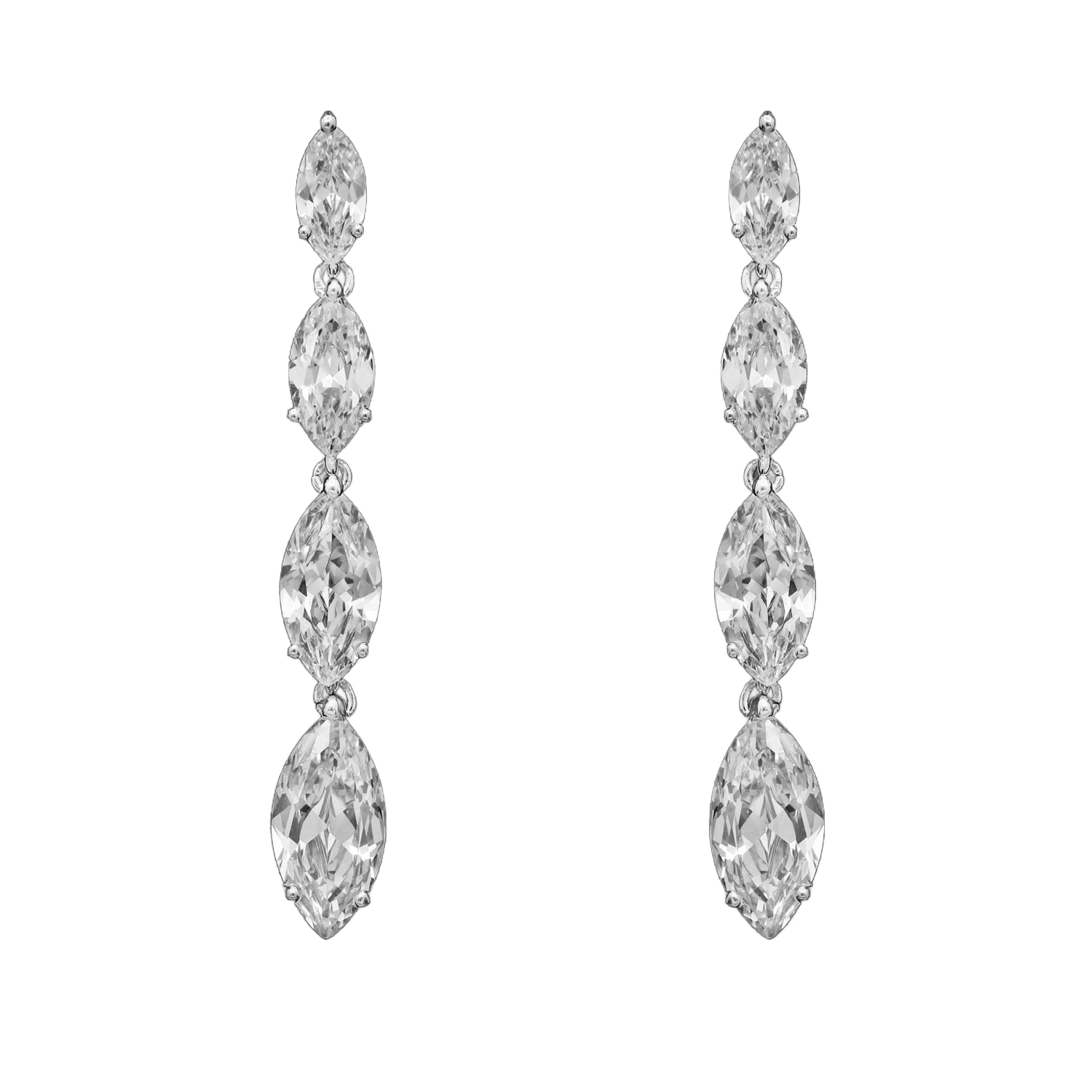 KAYLA Elegant Simulated Diamond Drop Earrings for Wedding, Bridal, and Special Occasions - Perfect for Brides, Bridesmaids, and Formal Events