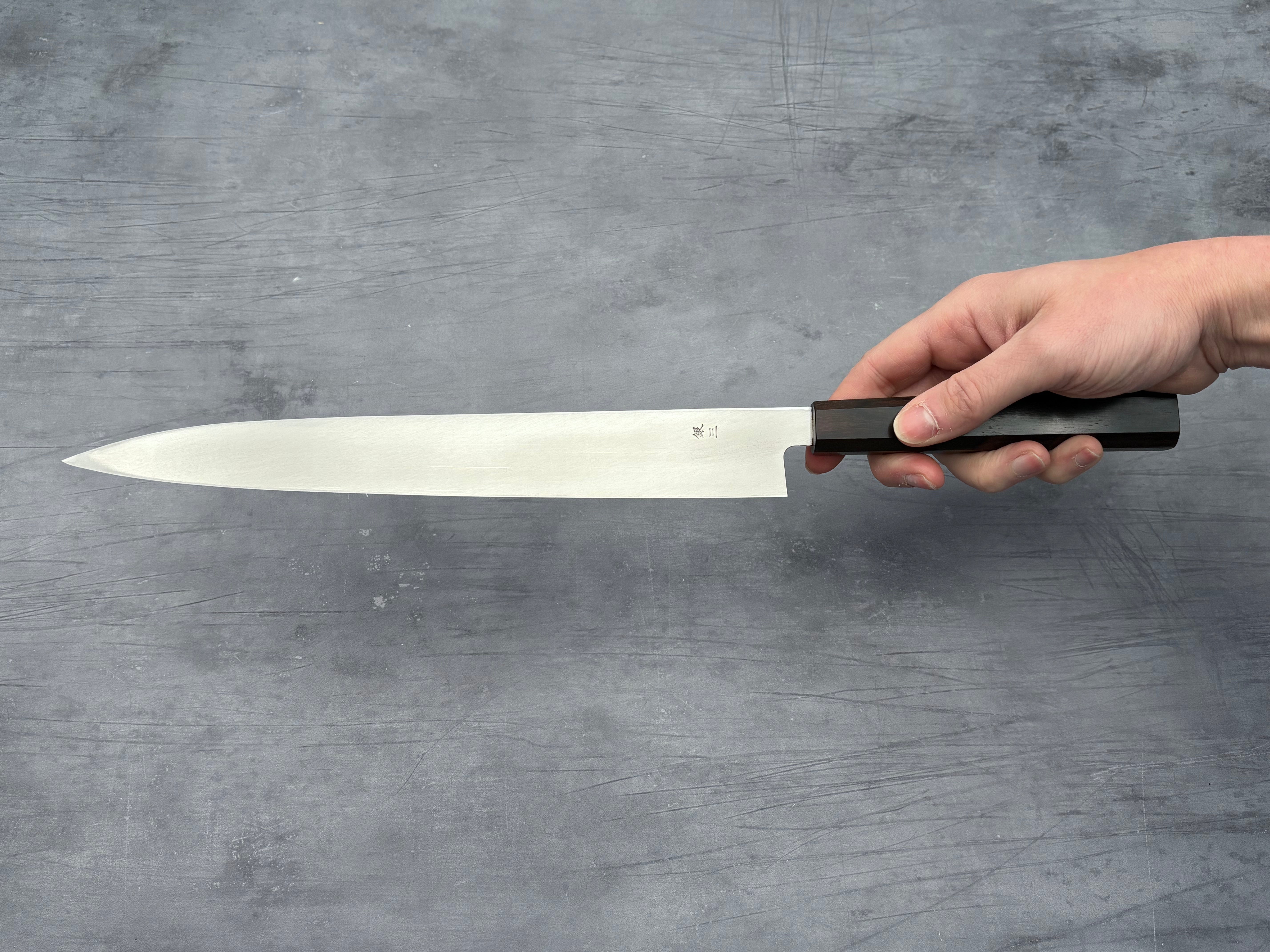 Premium Hatsukokoro Myojin Silver 3 Yanagiba 300mm Japanese Sushi Knife - Professional Sashimi & Sushi Making Tool for Chefs & Home Cooks