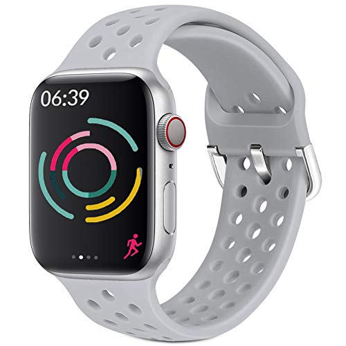 Hisri Compatible Apple Watch Band 49mm 45mm 41mm 44mm 40mm 42mm 38mm - Sport Breathable Waterproof Soft Silicone Replacement Strap for iWatch Ultra SE Series 8 7 6 5 4 3 2 1 - Perfect for Gym, Running, Swimming & Everyday Wear