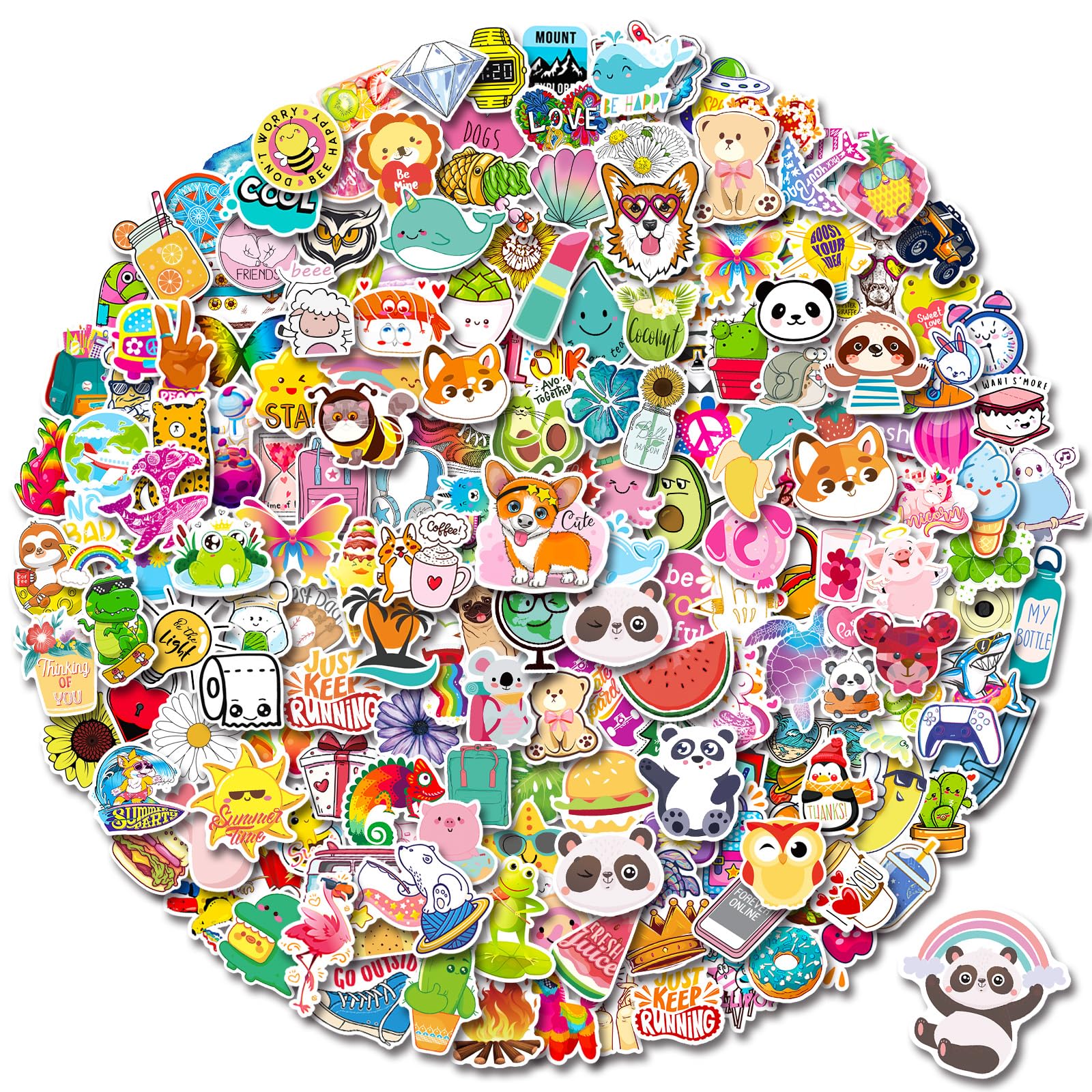 300 PCS Aesthetic Vinyl Stickers for Water Bottles, Laptops, Phones & Skateboards - Waterproof VSCO Stickers for Teens, Girls & Kids - Perfect for DIY Crafts, School Supplies & Personalizing Accessories