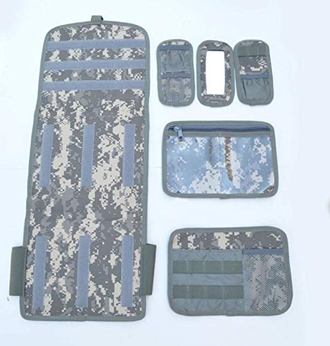 Tactical Molle Toiletry Bag for Camping & Travel - Military Grade Wash Kit with ACU Camo | Perfect for Outdoor Adventures, Hiking & Survival Gear