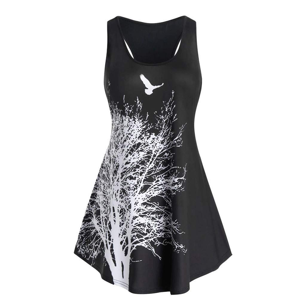 LEKODE Women's Printed Gradient Sleeveless Tank Top - Fashion Blouse for Casual Wear, Summer Outfits & Beach Vacations