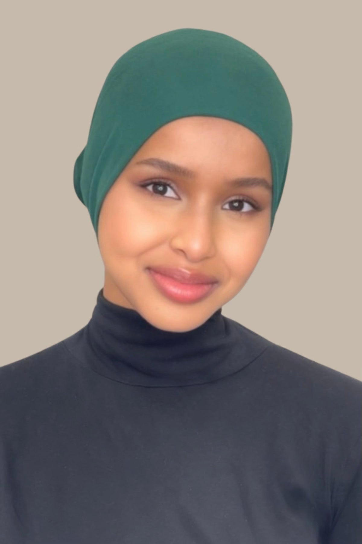 Premium Cotton Underscarf for Women - Breathable & Comfortable Hijab Underscarf Liner - Deep Green - Perfect for Daily Wear, Prayer & Modest Fashion