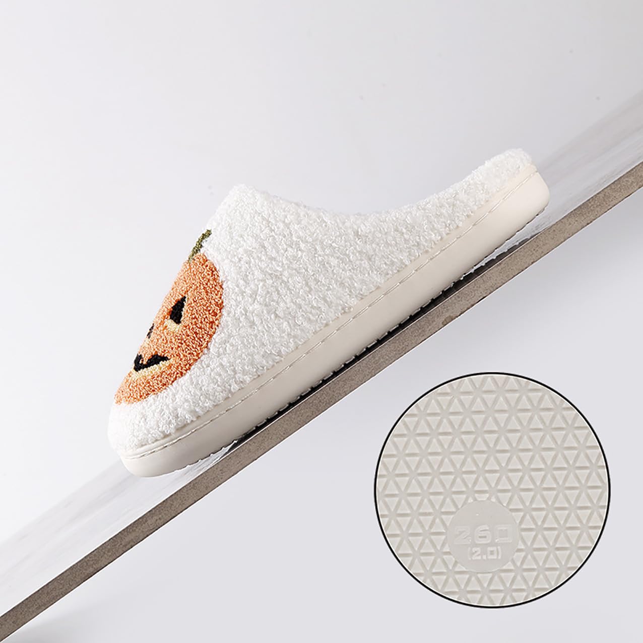 Ghostface Slippers - Halloween Pumpkin Slippers for Women & Men - Soft Plush Memory Foam Indoor House Slippers - Cozy Cloud Slip-On Slippers for Home, Lounge & Movie Nights