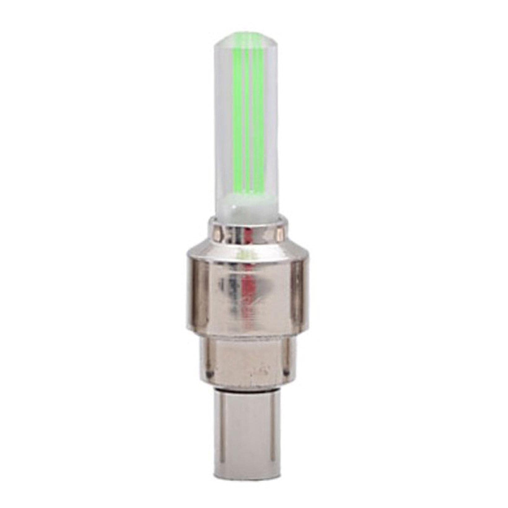 LED Valve Stem Caps for Bicycle, Car, Motorcycle - Glow in The Dark Wheel Tire Valve Lights, Waterproof Spoke Flash Accessories (Green) - Perfect for Night Riding, Safety Visibility & Custom Styling