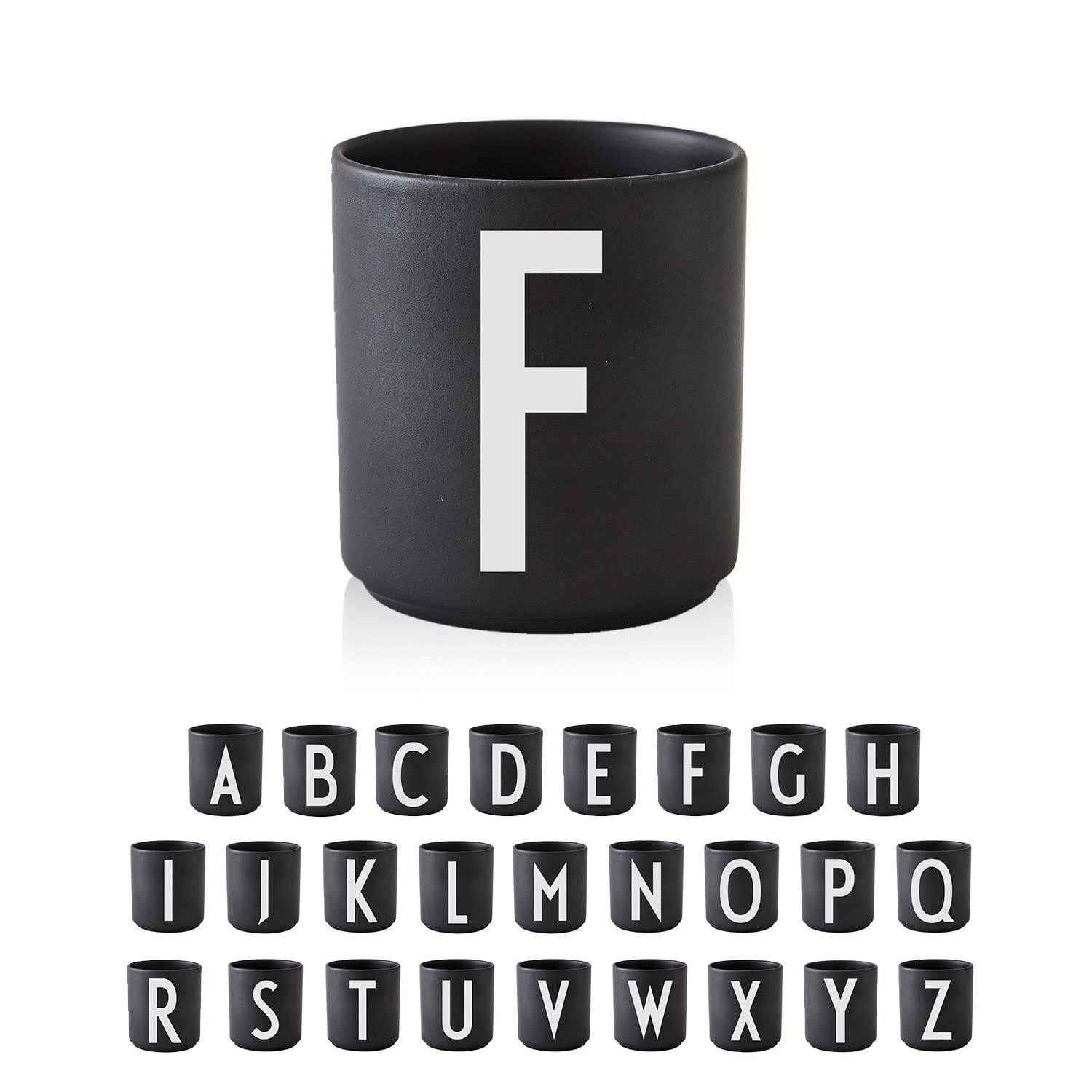 Personalized Monogram Coffee Mug with Initial A-Z | 11 oz Porcelain Black Tea Cup for Men & Women | Unique Christmas & Thanksgiving Gift for Her, Friends, Family | Perfect for Office, Home, or Holiday Gifting
