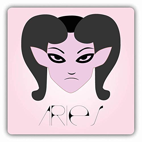 Aries Zodiac Symbol Vinyl Decal - Waterproof Astrology Sign Sticker for Car, Bumper, Laptop & Windows - 5 Inch - Perfect for Personalizing Vehicles, Electronics & Home Decor