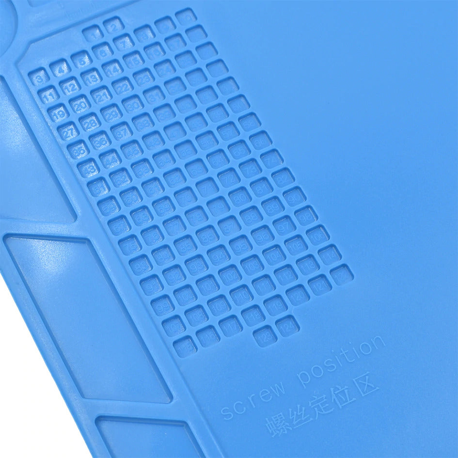 Anti Static Repair Work Mat - 35cm x 25cm, Blue (S-130) | ESD Safe Soldering Mat for Electronics Repair, PC Building & Phone Maintenance