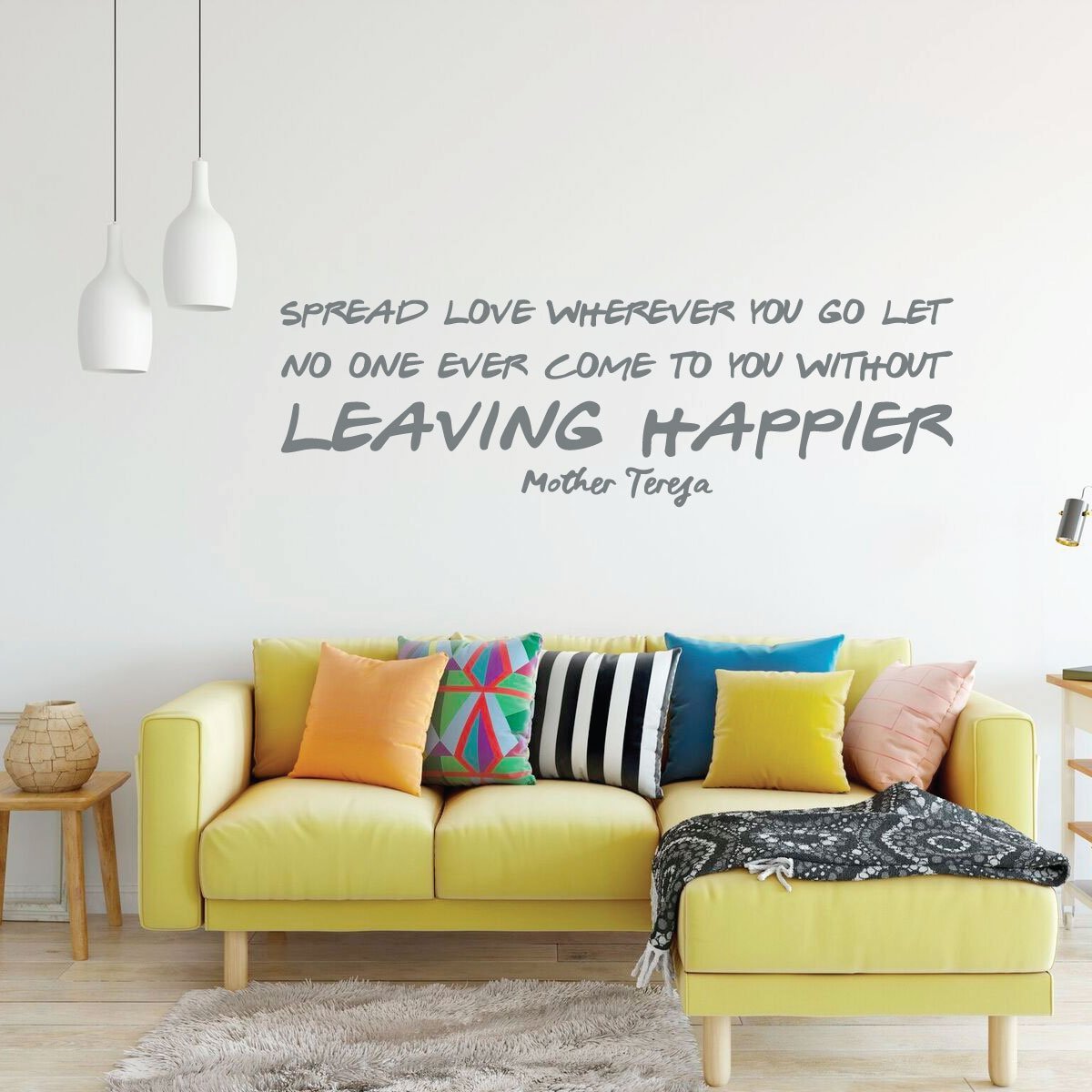 Mother Teresa Wall Decal - Christian Vinyl Sticker for Home Decor | Inspirational Bedroom & Living Room Wall Art | Perfect for Spiritual Spaces & Gift Giving