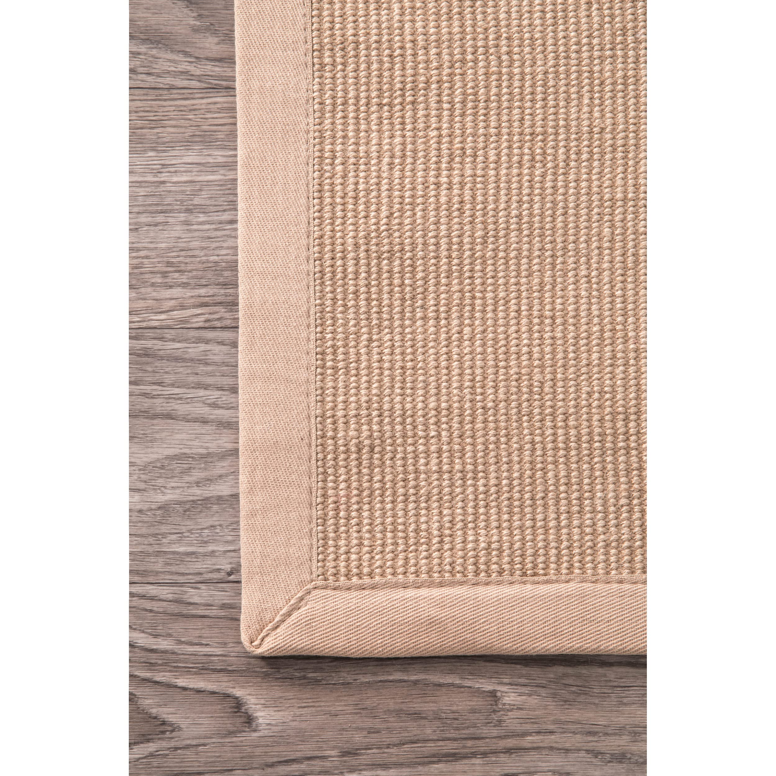 nuLOOM Machine Woven Laurel Jute Area Rug 10x14 Feet, Natural Beige - Perfect for Living Room, Bedroom & Home Decor