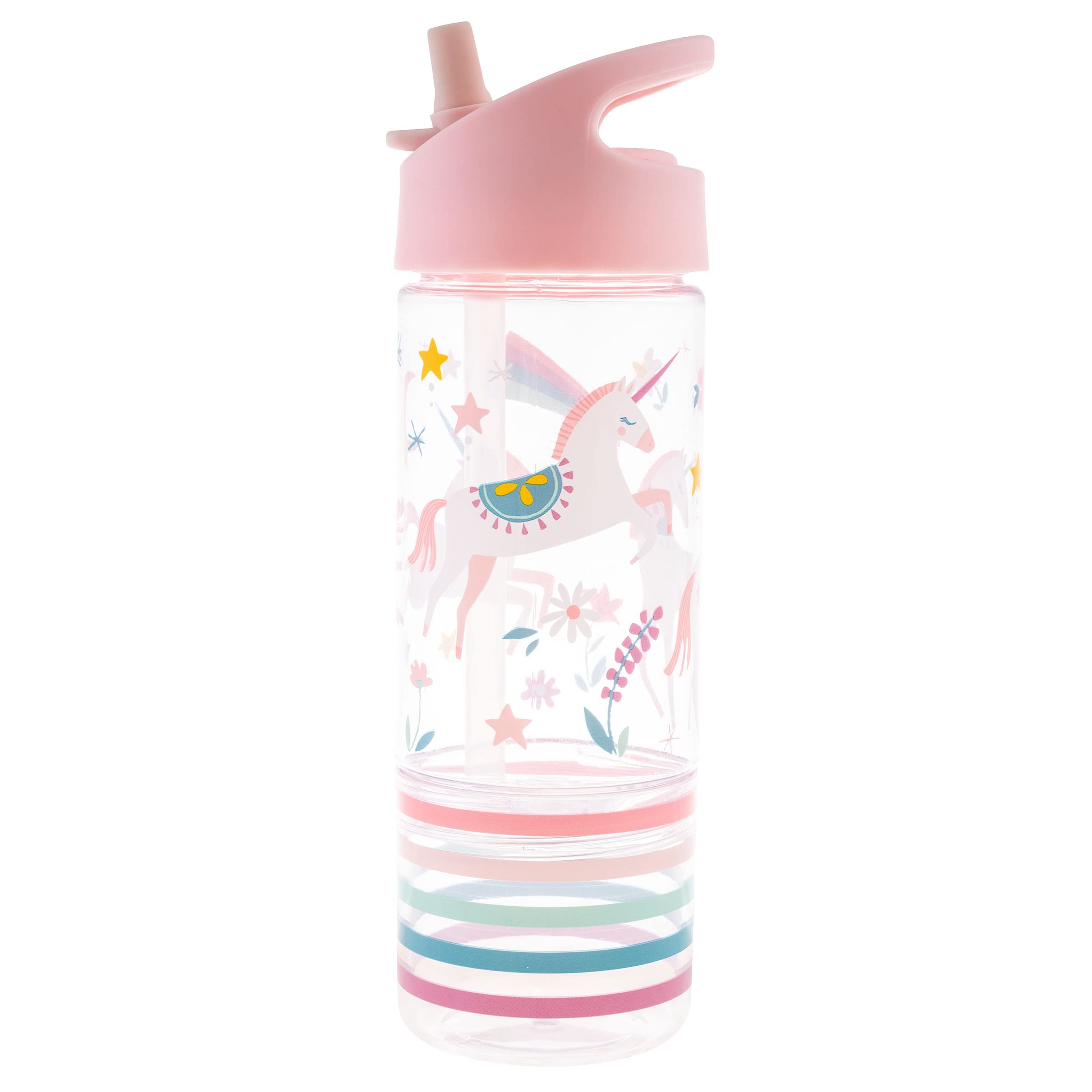Stephen Joseph Kids Sip and Snack Water Bottle - 12oz BPA-Free Tritan Plastic, Leak-Proof Drinking Bottle with Snack Container for Boys & Girls, Unicorn Design - Perfect for School, Travel, and Outdoor Activities