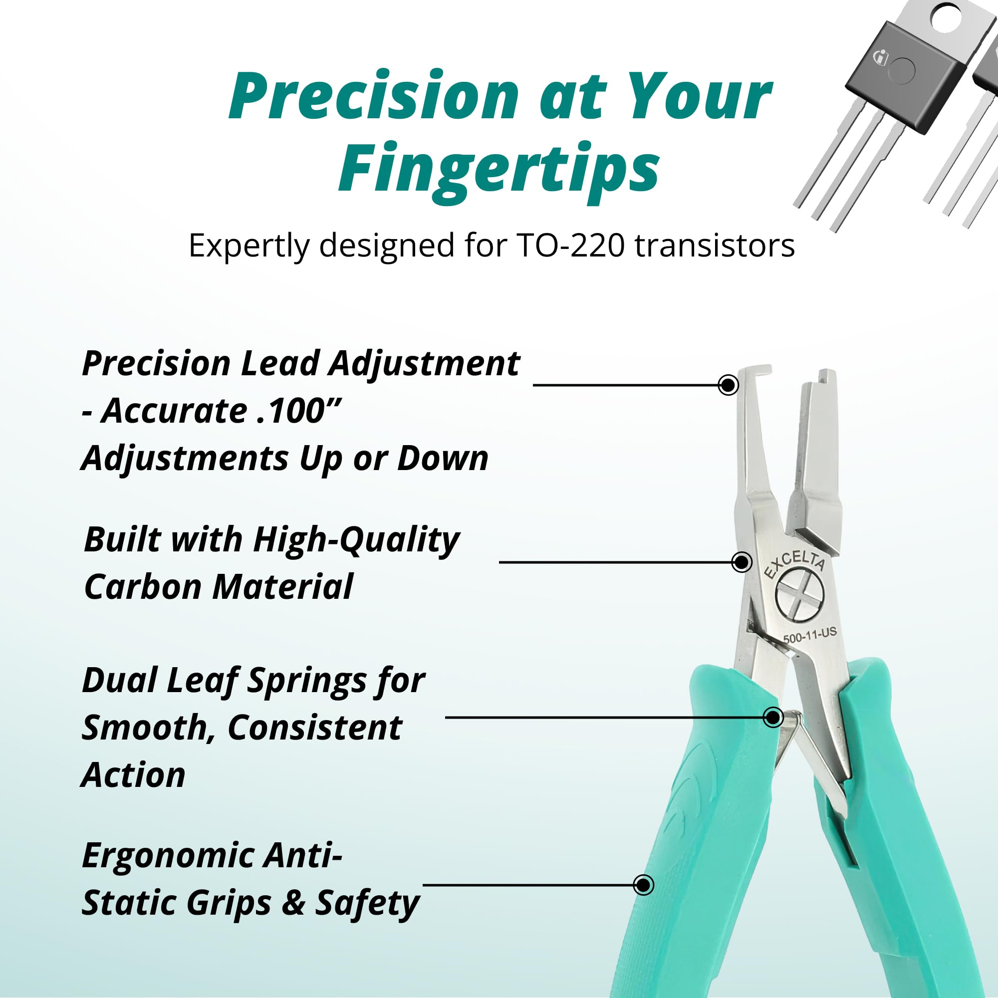 Excelta 500-11-US Offset Lead Forming Pliers - 5.5